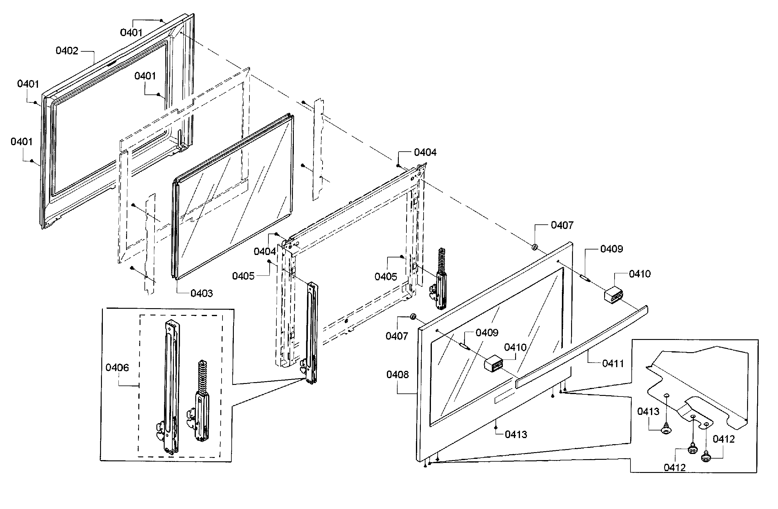 Bosch HBLP451UC/01 door diagram