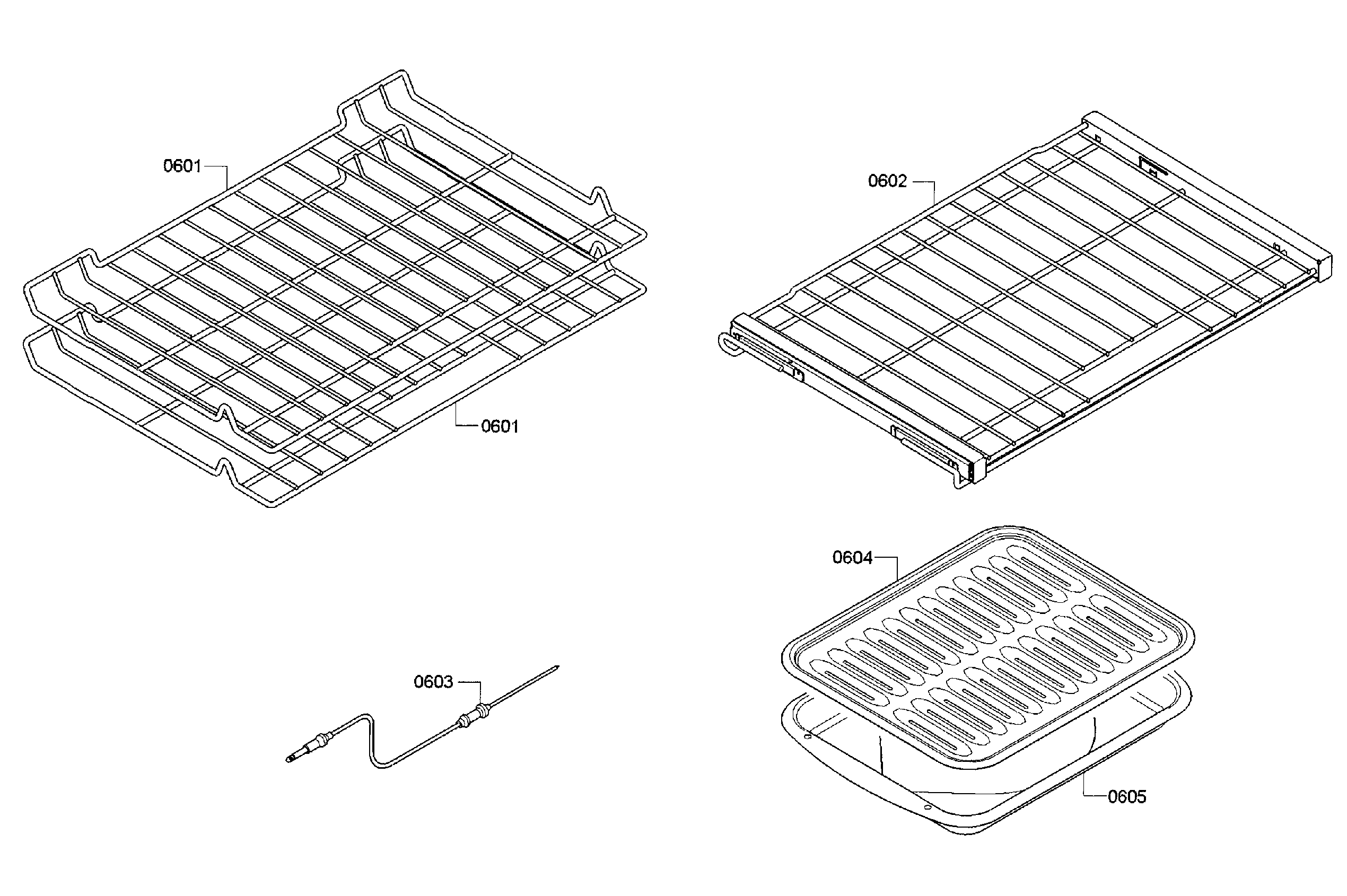 Bosch HBLP451UC/01 rack assy diagram