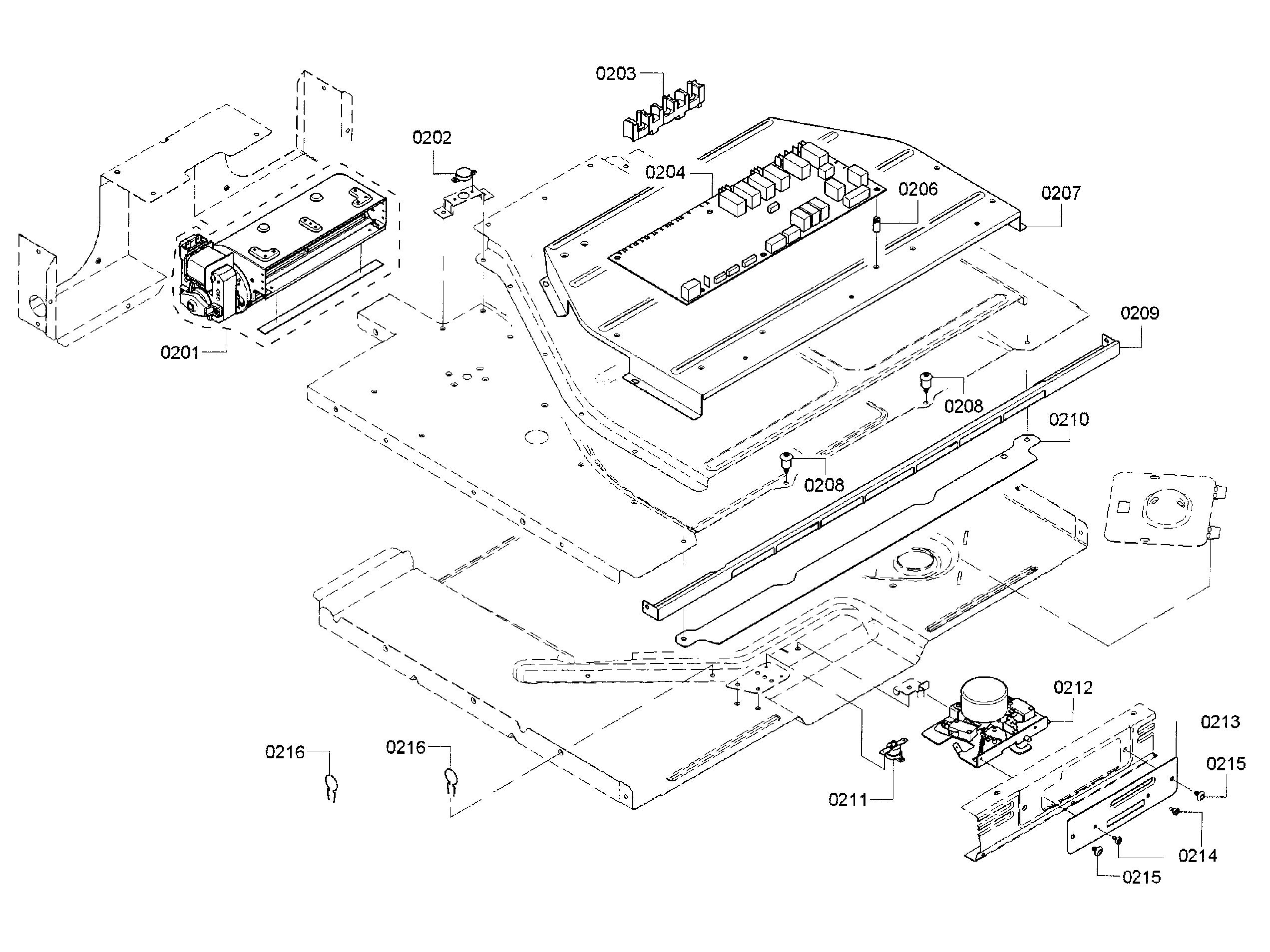 Bosch HBLP451RUC/01 pcb assy diagram