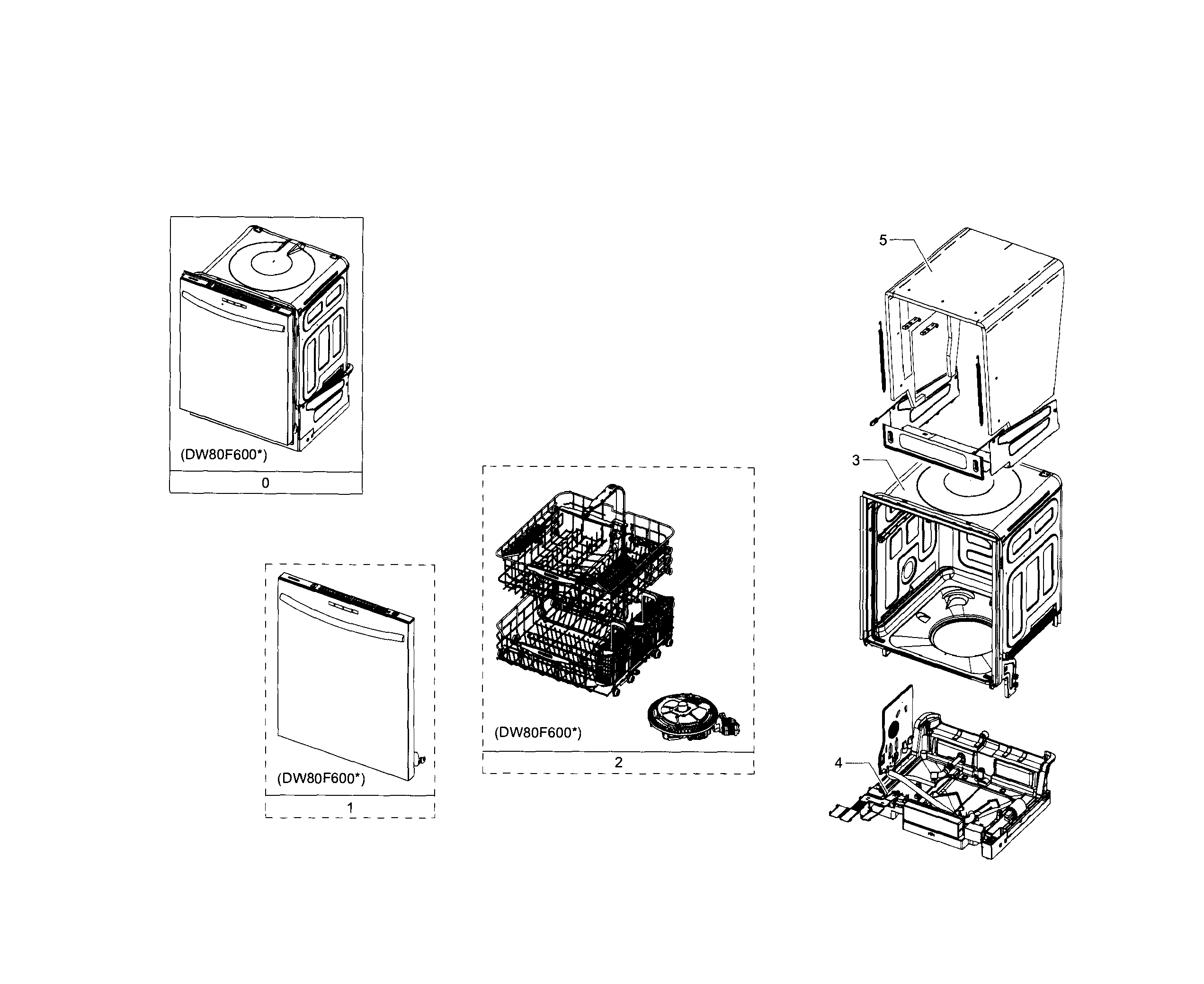 Samsung DW80F600UTS/AA-01 main assy diagram