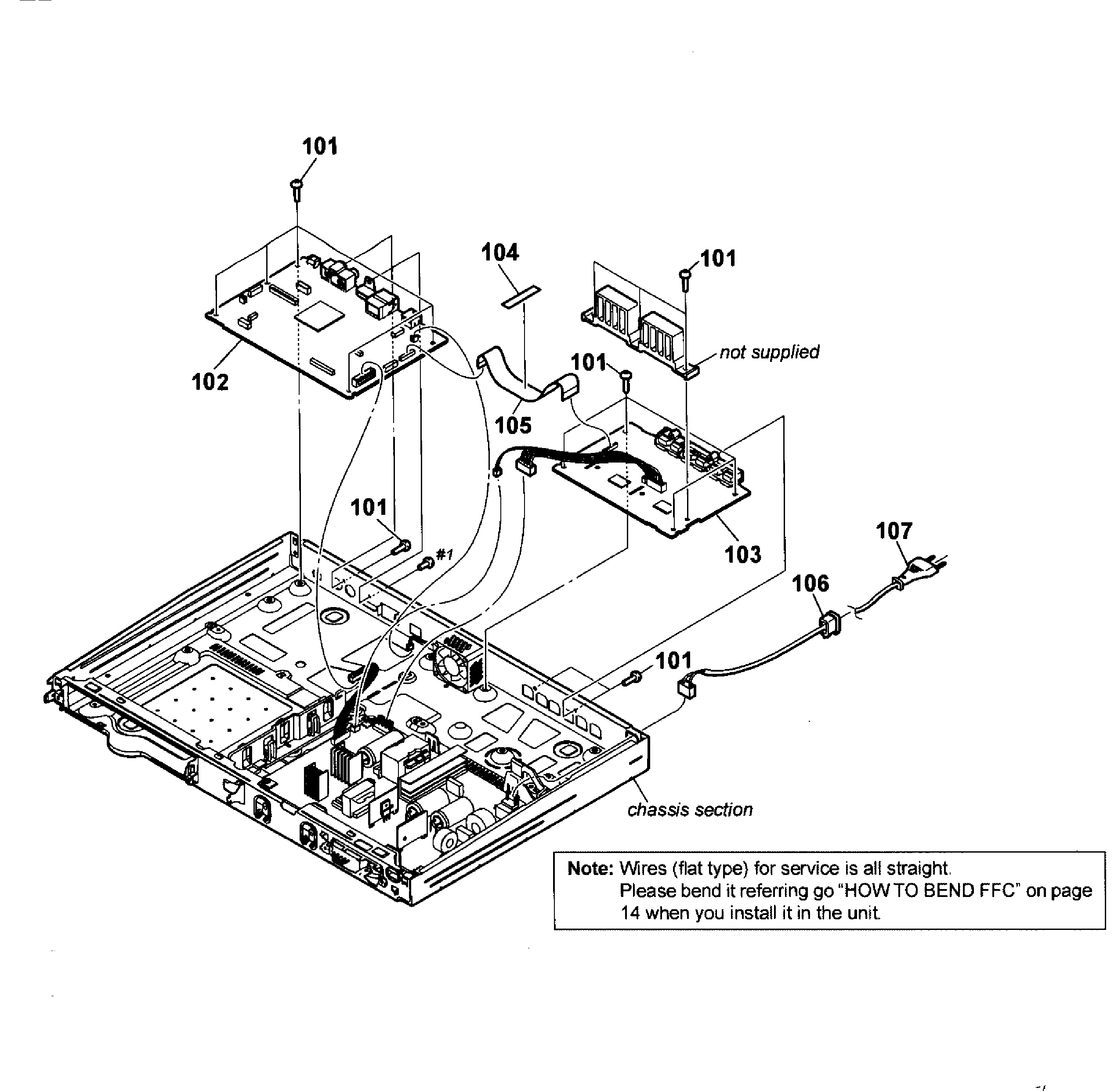 Sony BDV-E2100 chassis bottom diagram