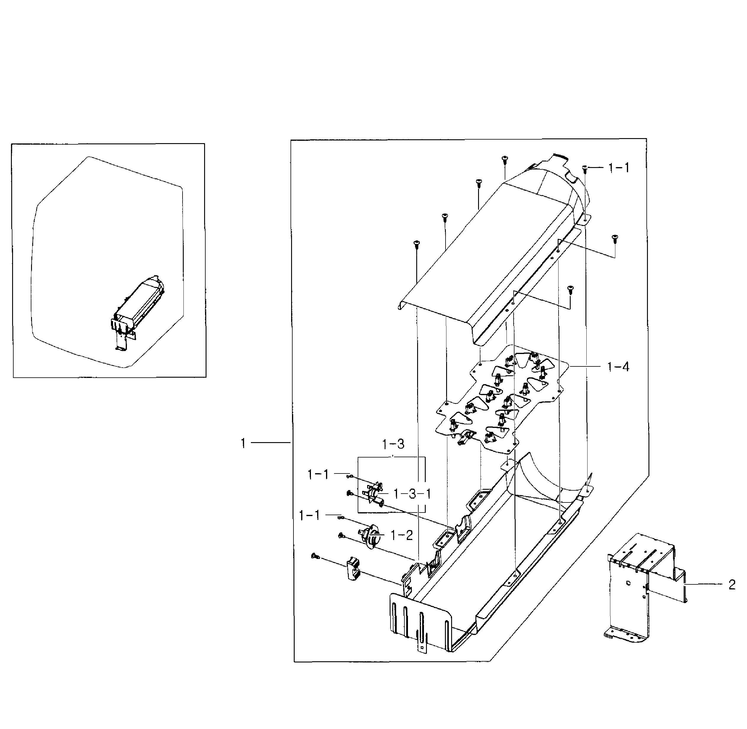 Samsung DV331AER/XAA-01 duct heater diagram