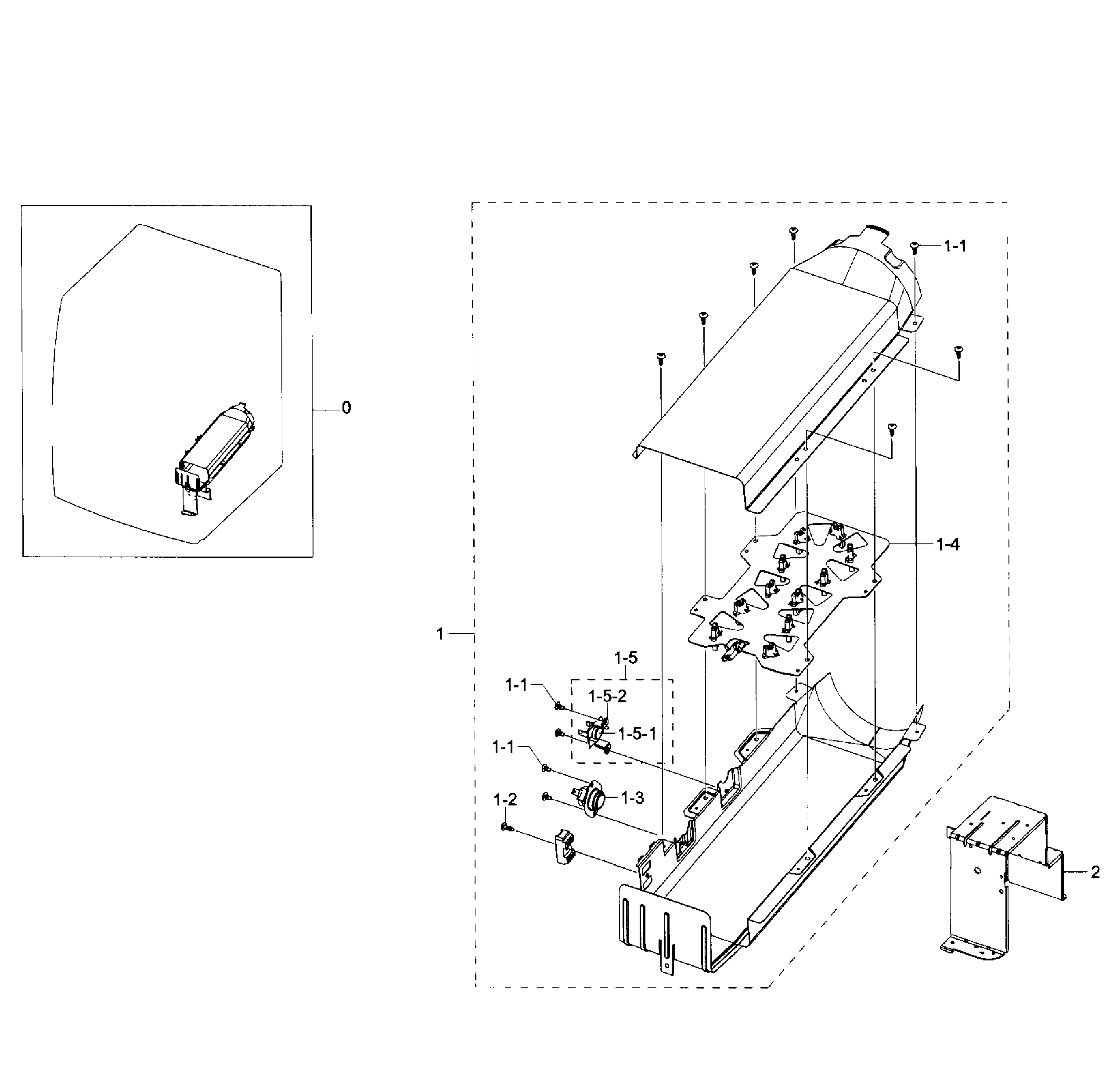 Samsung DV331AER/XAA-03 duct heater diagram