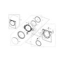 Samsung DV331AEW/XAA-03 frame front & door diagram