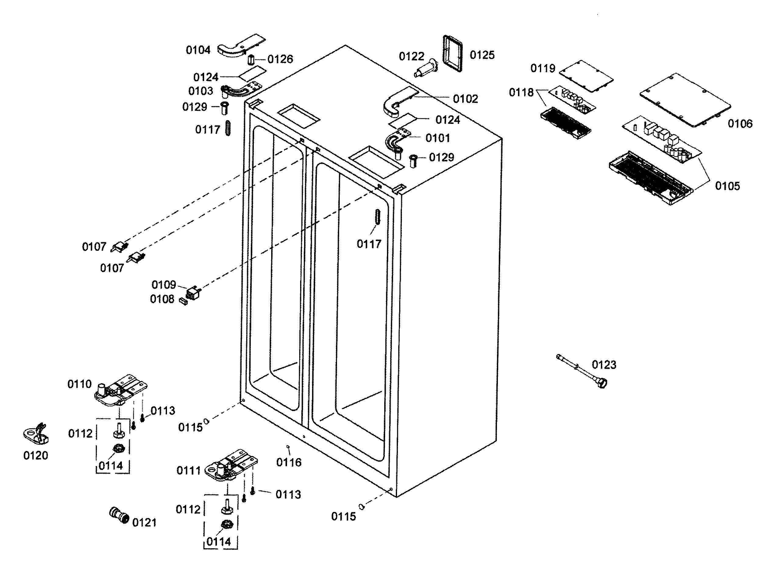 Bosch B22CS30SNS/02 cabinet diagram