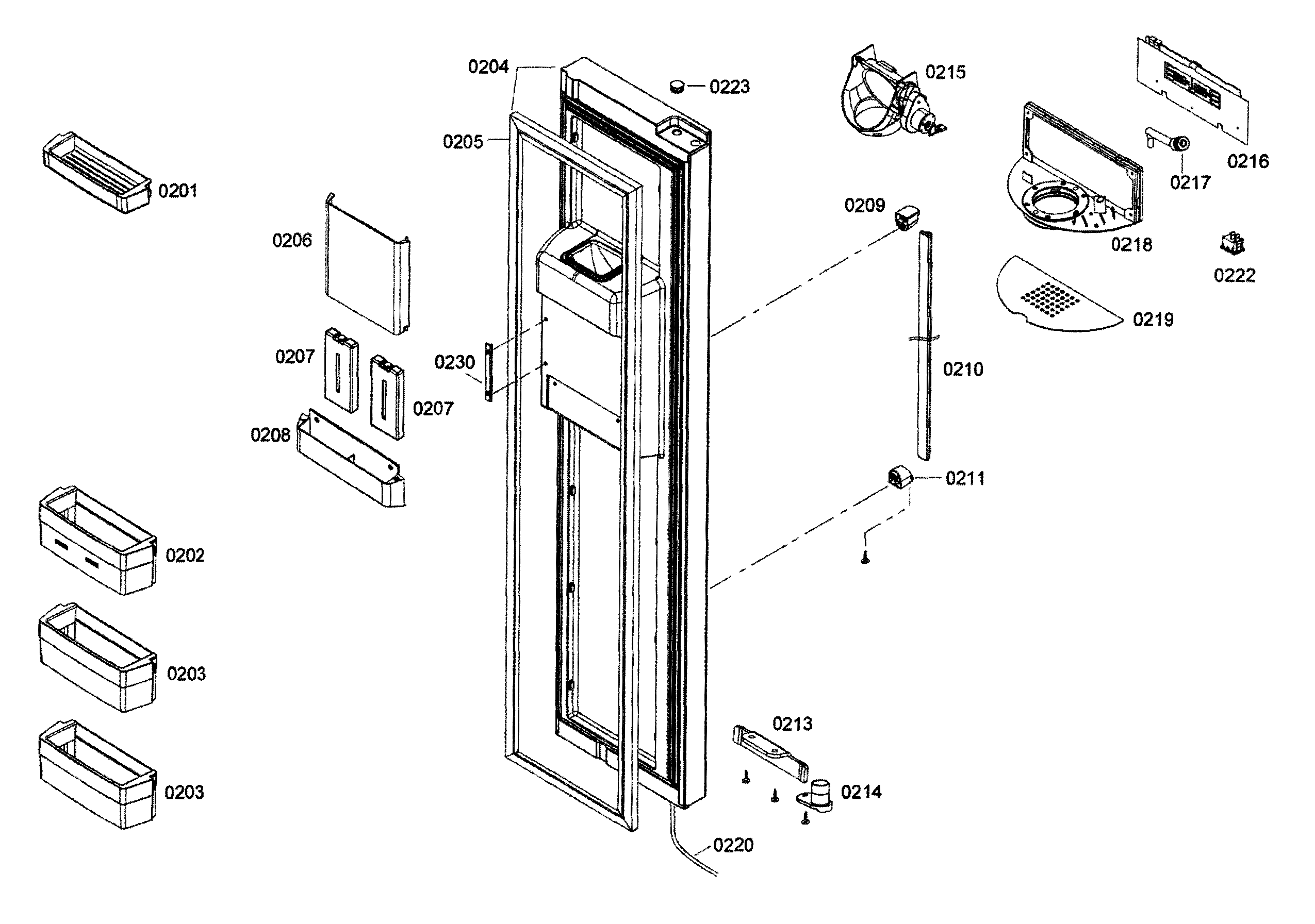 Bosch B22CS30SNS/02 door 1 diagram