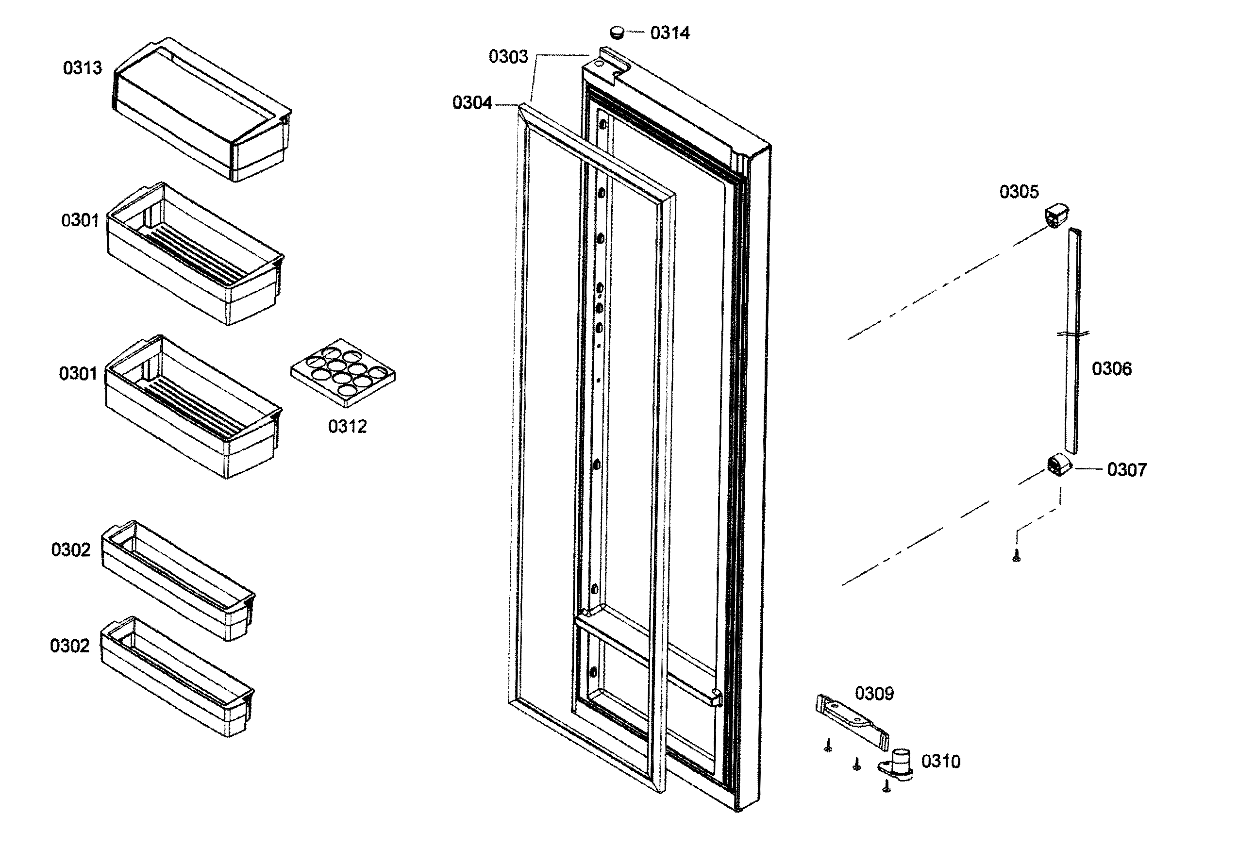 Bosch B22CS30SNS/02 door 2 diagram
