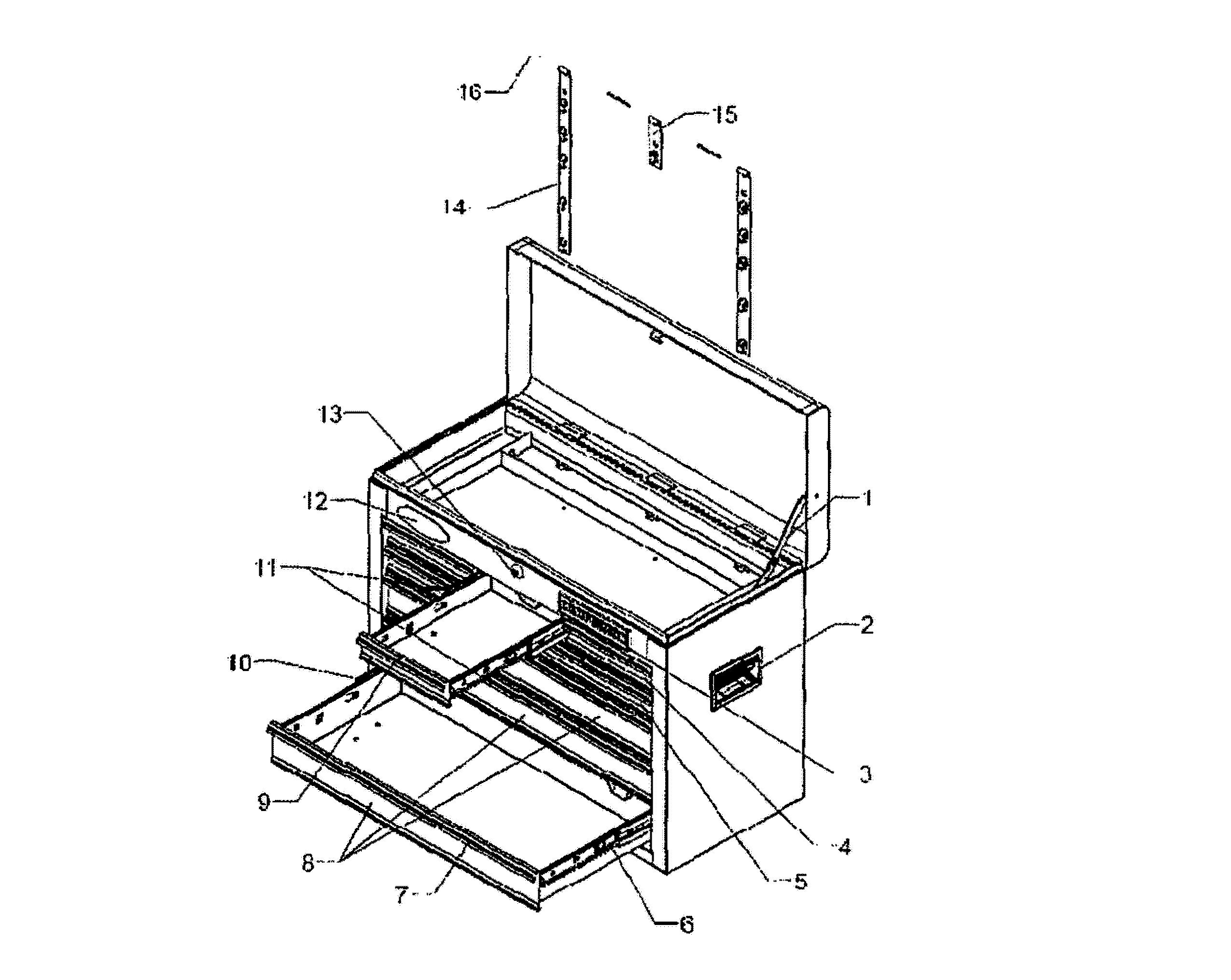 Craftsman 706277870 tool chest diagram