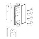 Samsung RF20HFENBBC/AA-00 fridge door l diagram