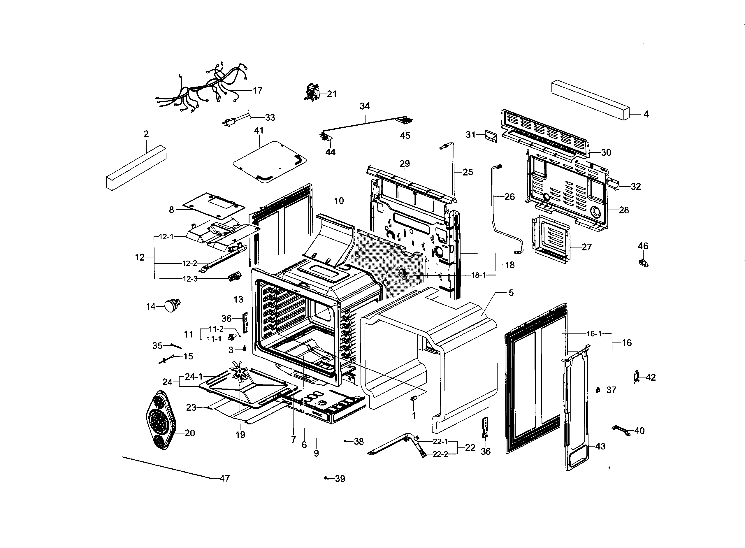 Samsung NX583G0VBBB/AA-02 main assy diagram