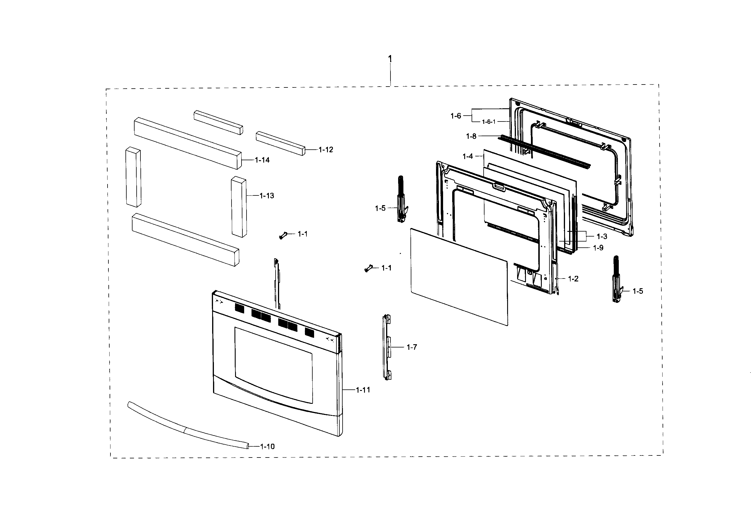 Samsung NX583G0VBBB/AA-02 door diagram