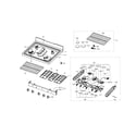 Samsung NX583G0VBBB/AA-02 cooktop diagram