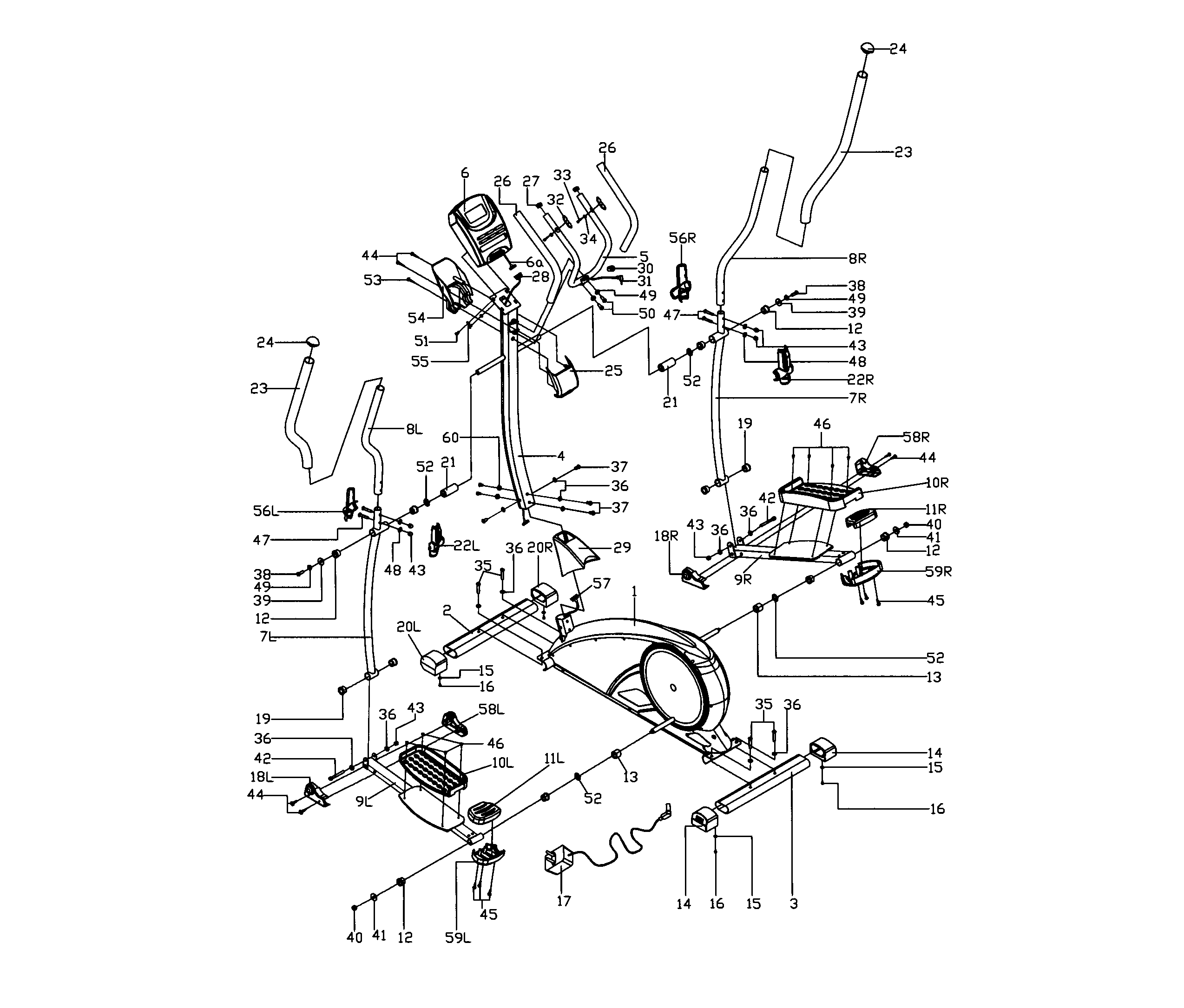 Bladez E300 main assy diagram