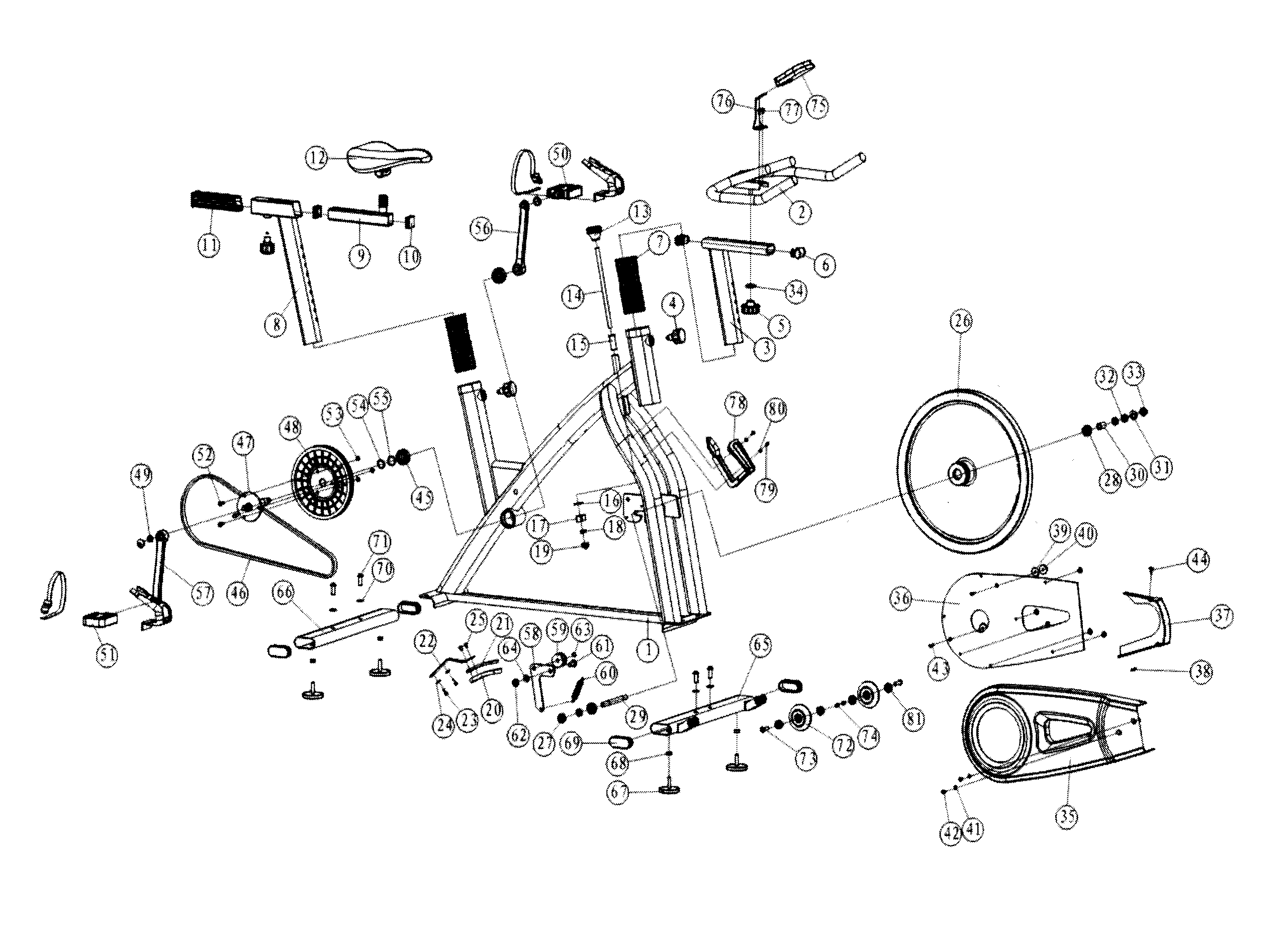 Bladez ECHELON GS cycle assy diagram