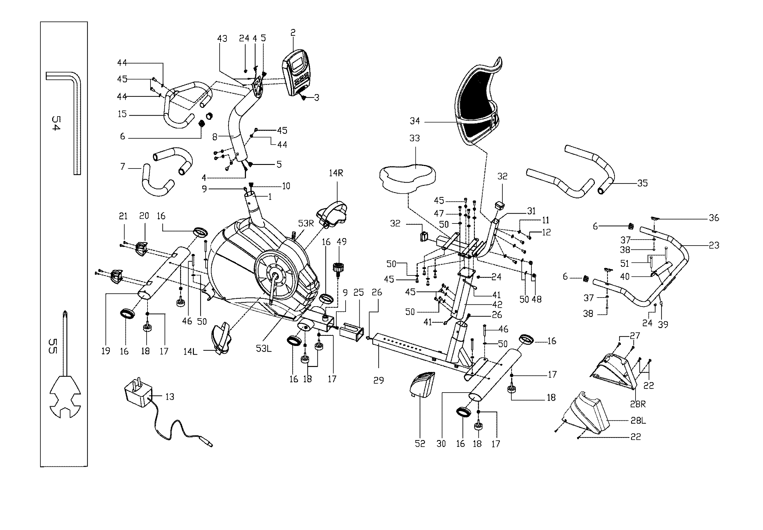 Bladez R300 main assy diagram