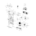 Samsung RFG237AAWP/XAA-03 cabinet diagram