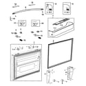 Samsung RF268ACRS/XAA-00 freezer door diagram