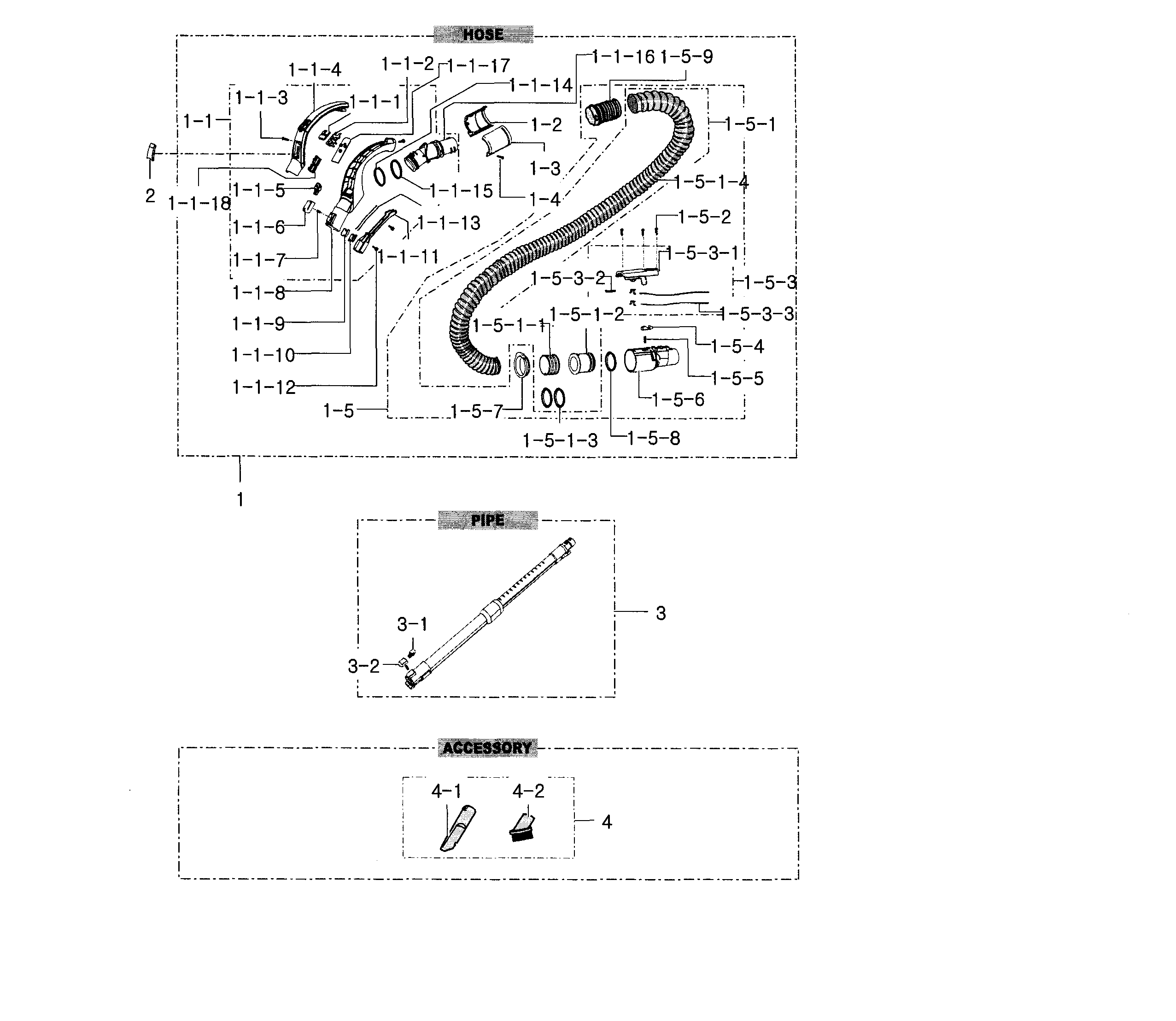 Samsung SC12F50PJ hose assy diagram