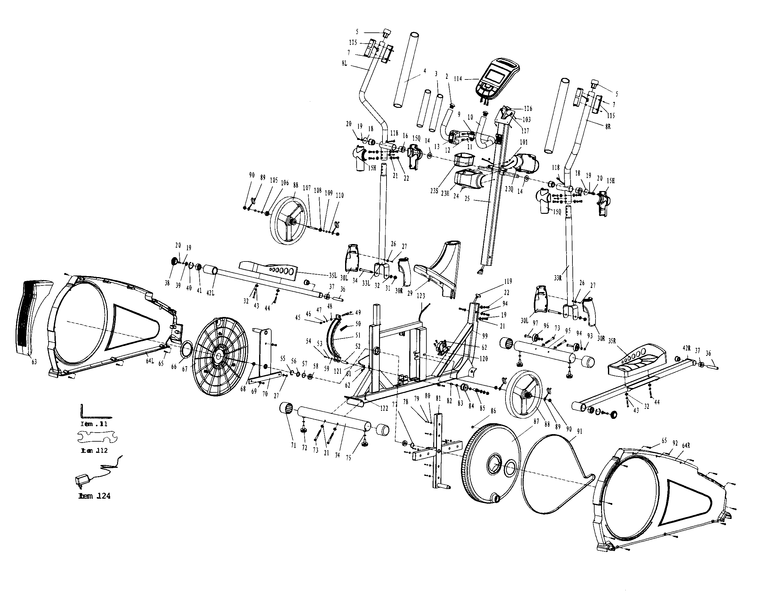 Bladez E500 main assy diagram