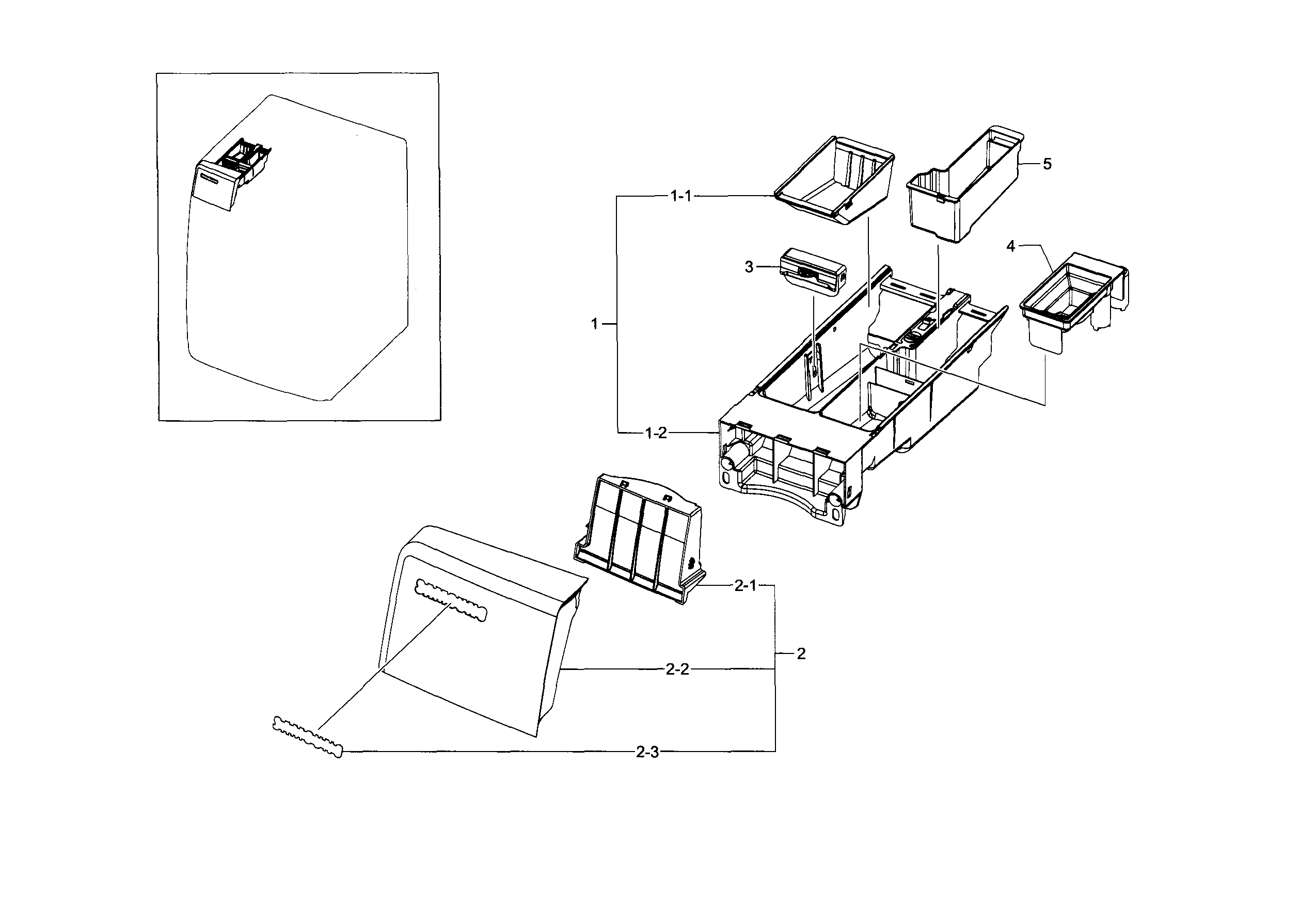 Samsung WF448AAP/XAA-06 drawer diagram
