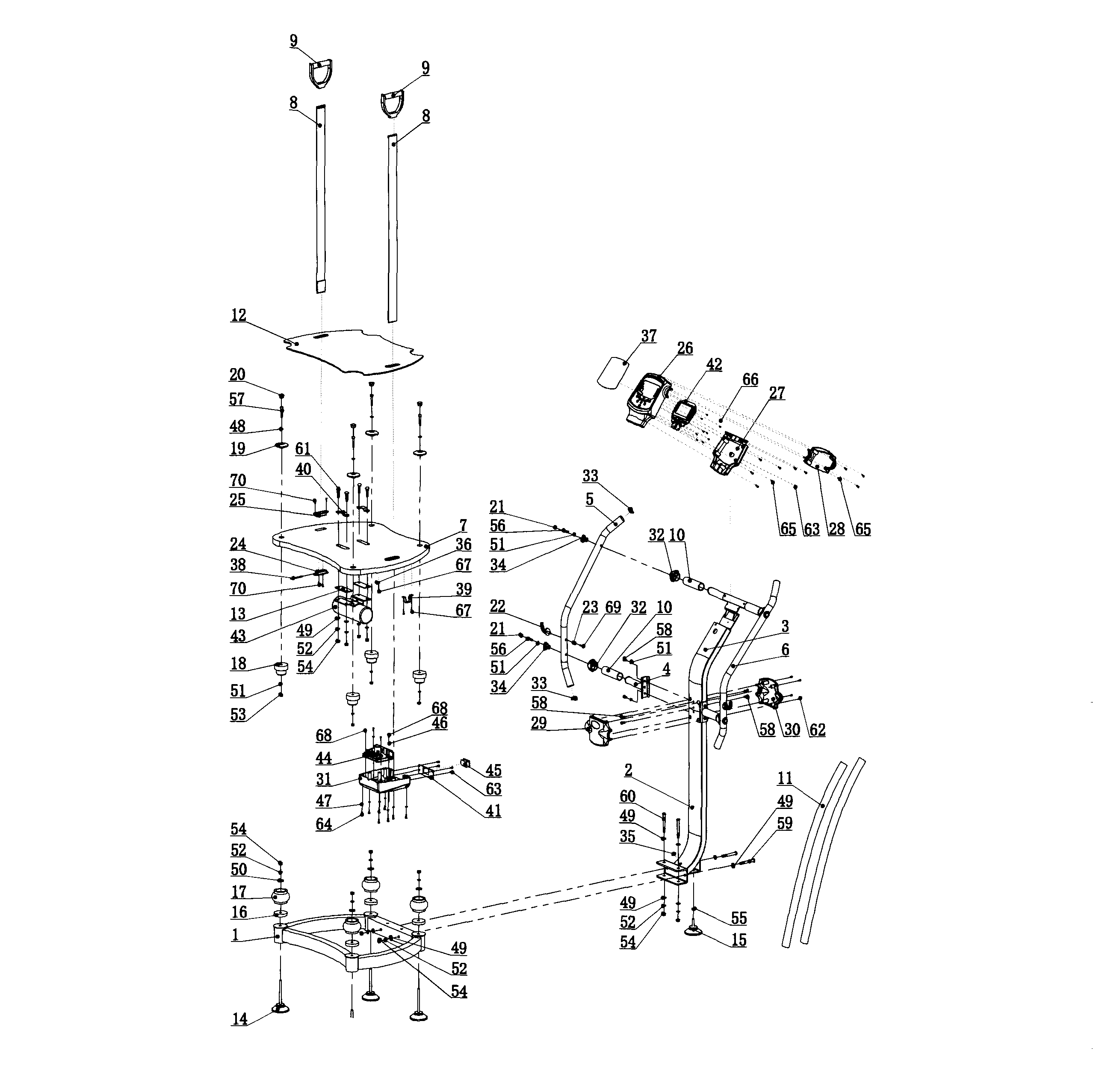 Bladez VRSPORT main assy diagram