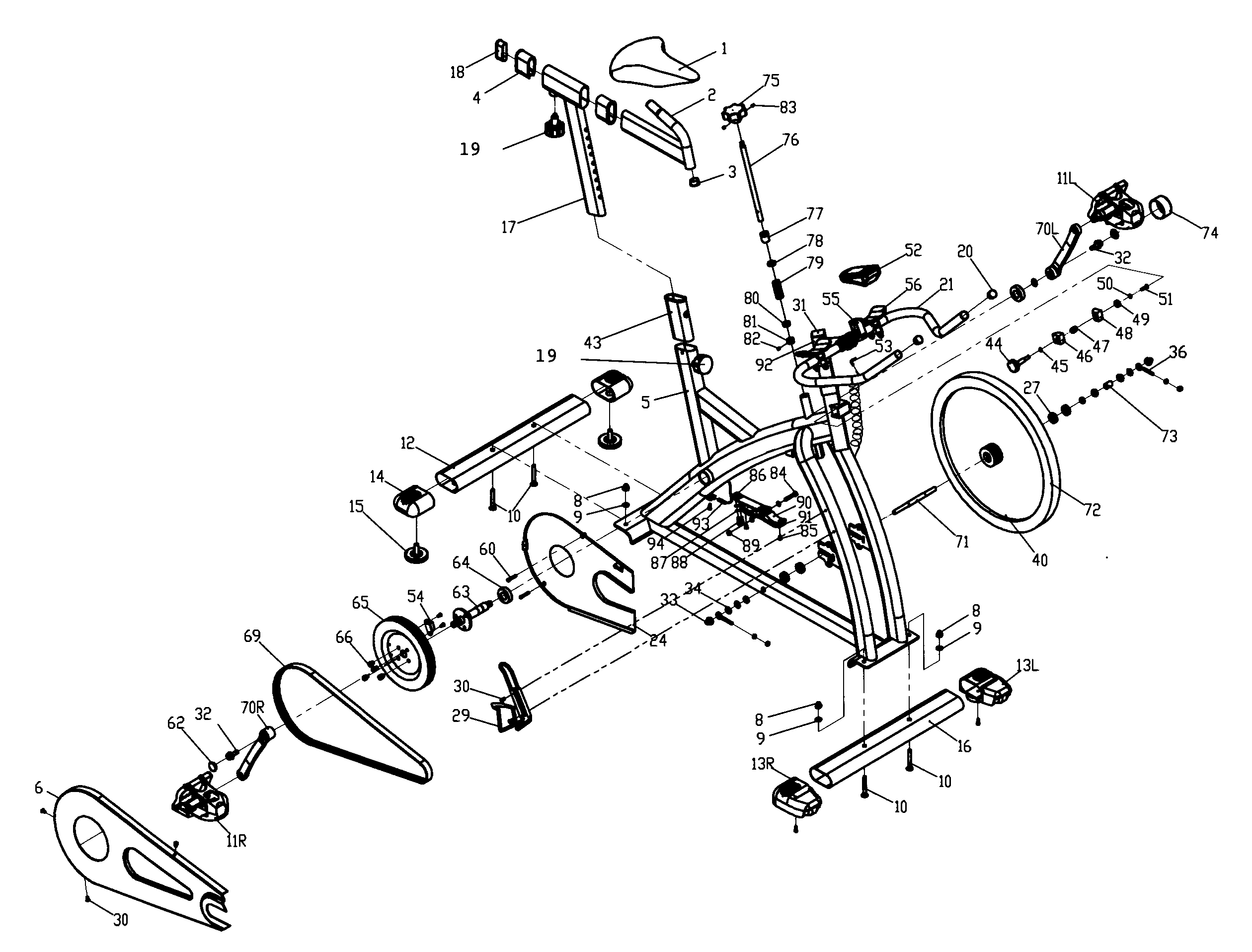 Bladez JETBIKE GSX main assy diagram