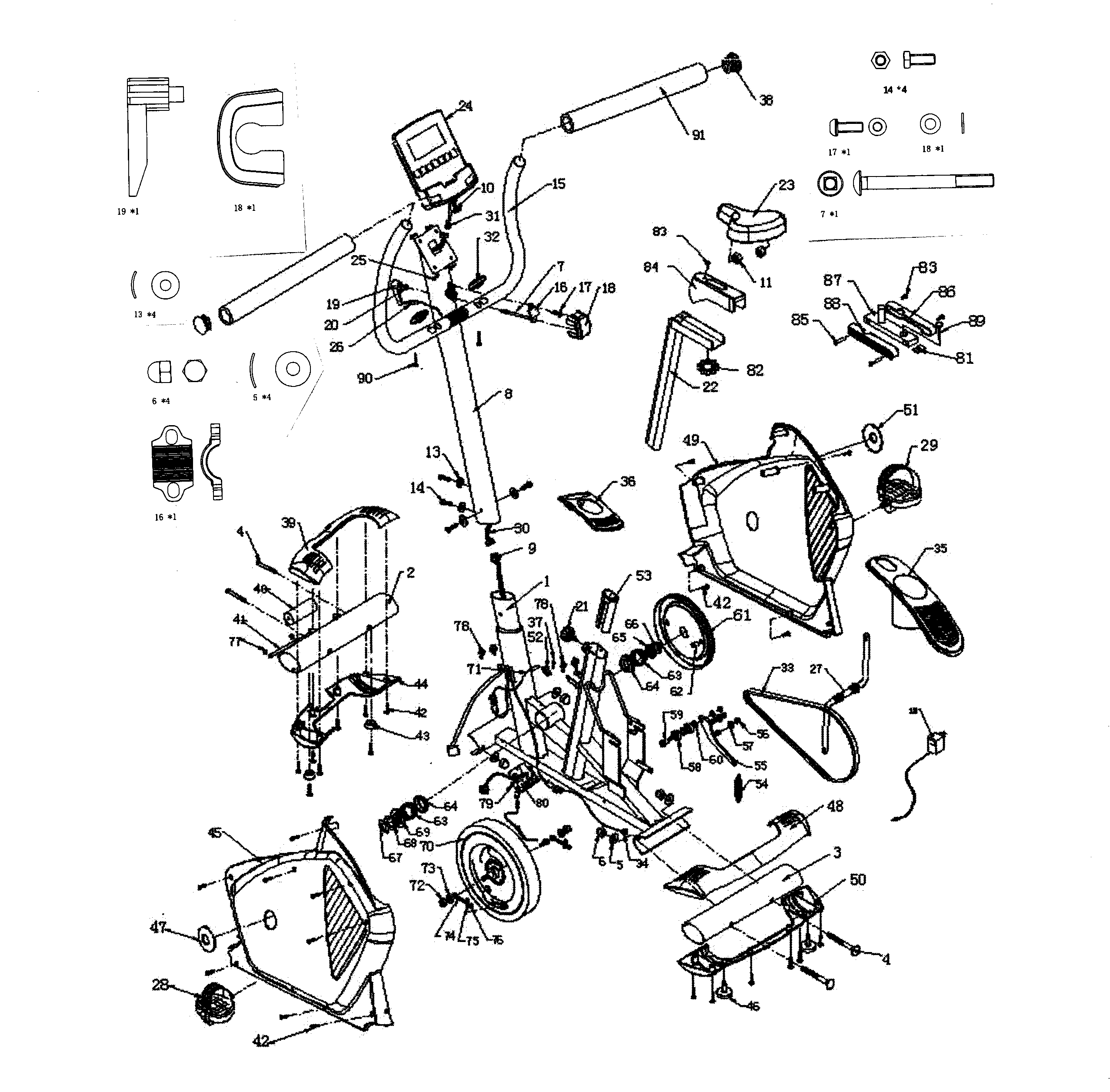 Bladez SC3IB main assy diagram