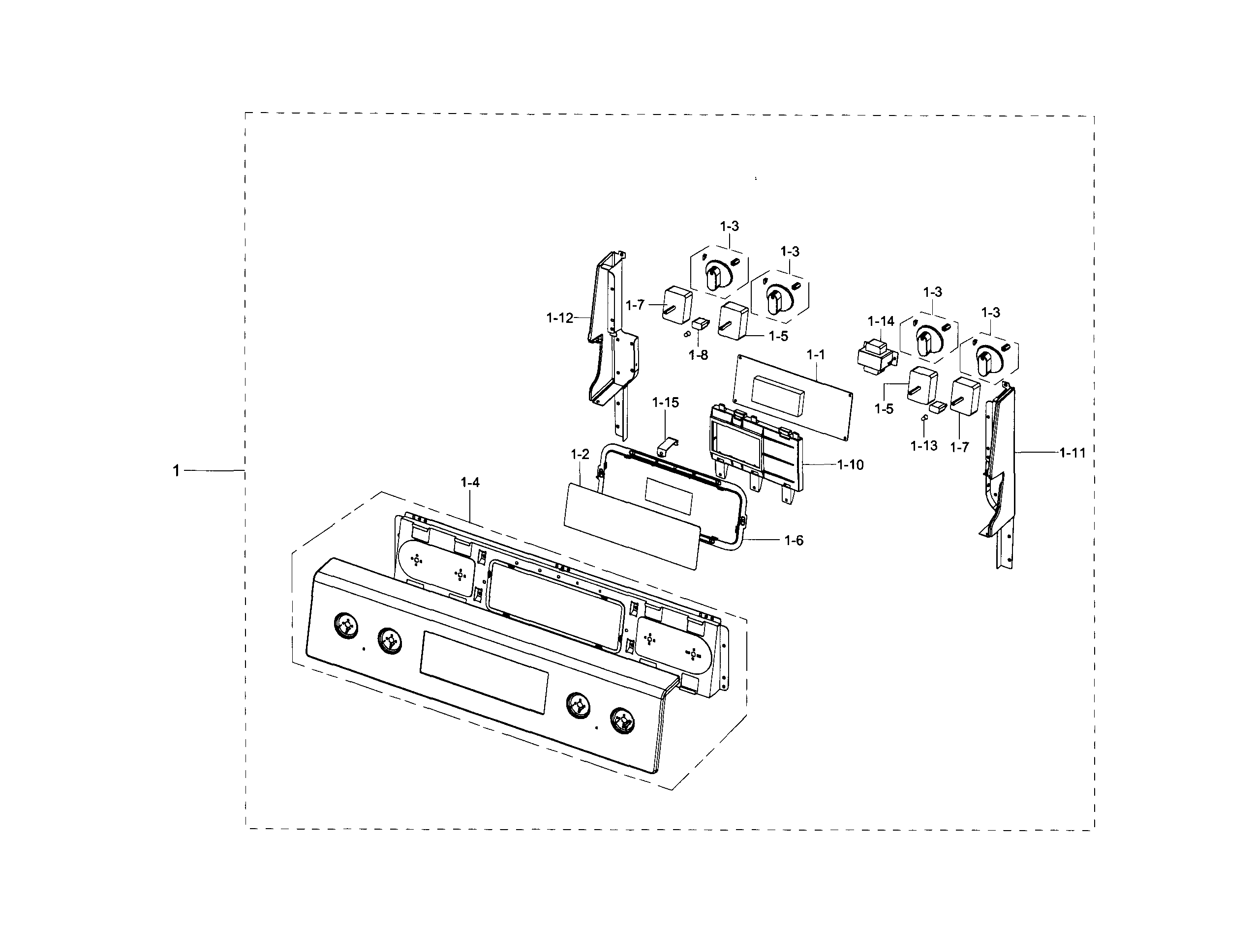 Samsung NE595R1ABSR/AA-03 control panel diagram