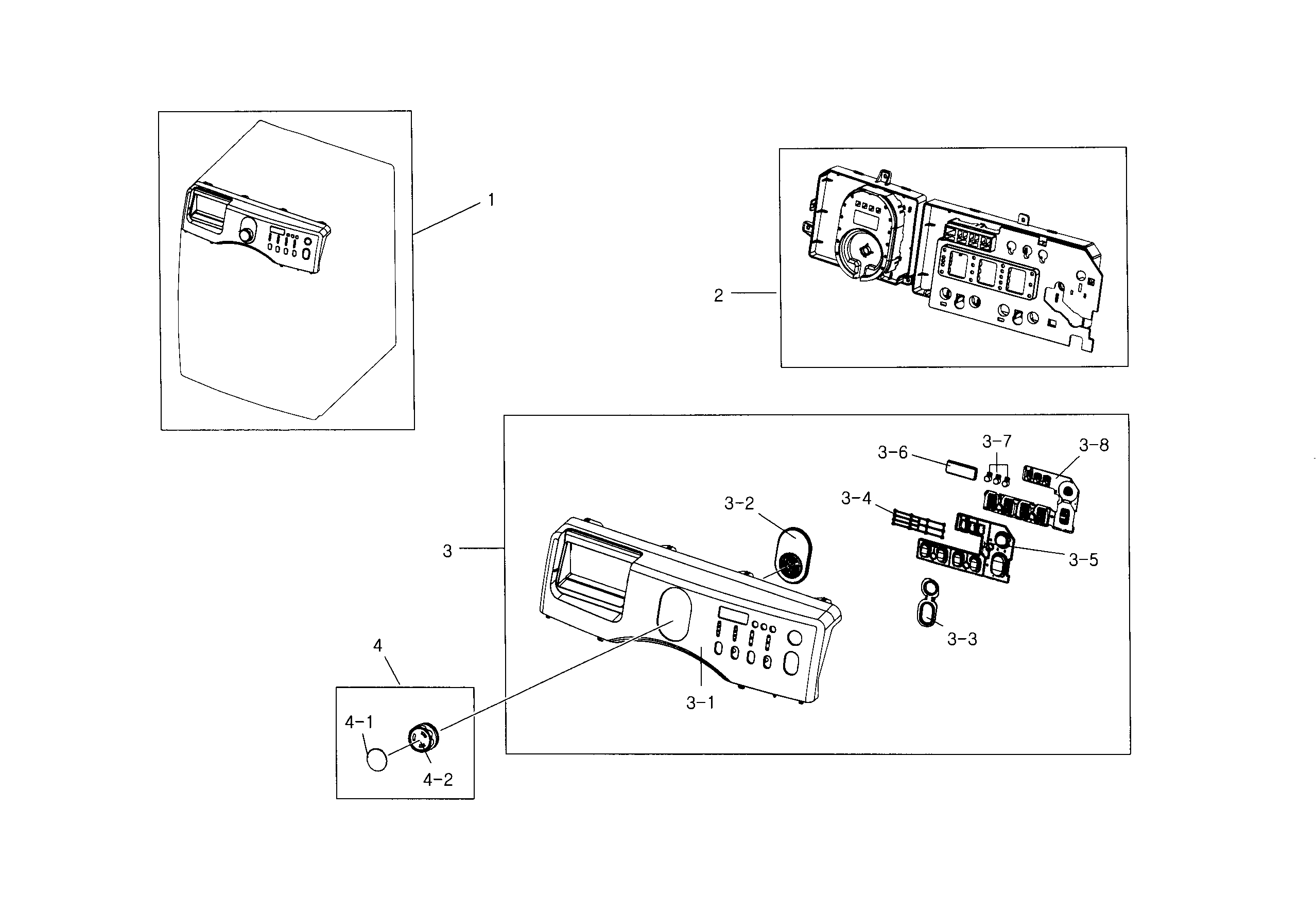Samsung WF218ANB/XAA-01 control panel diagram