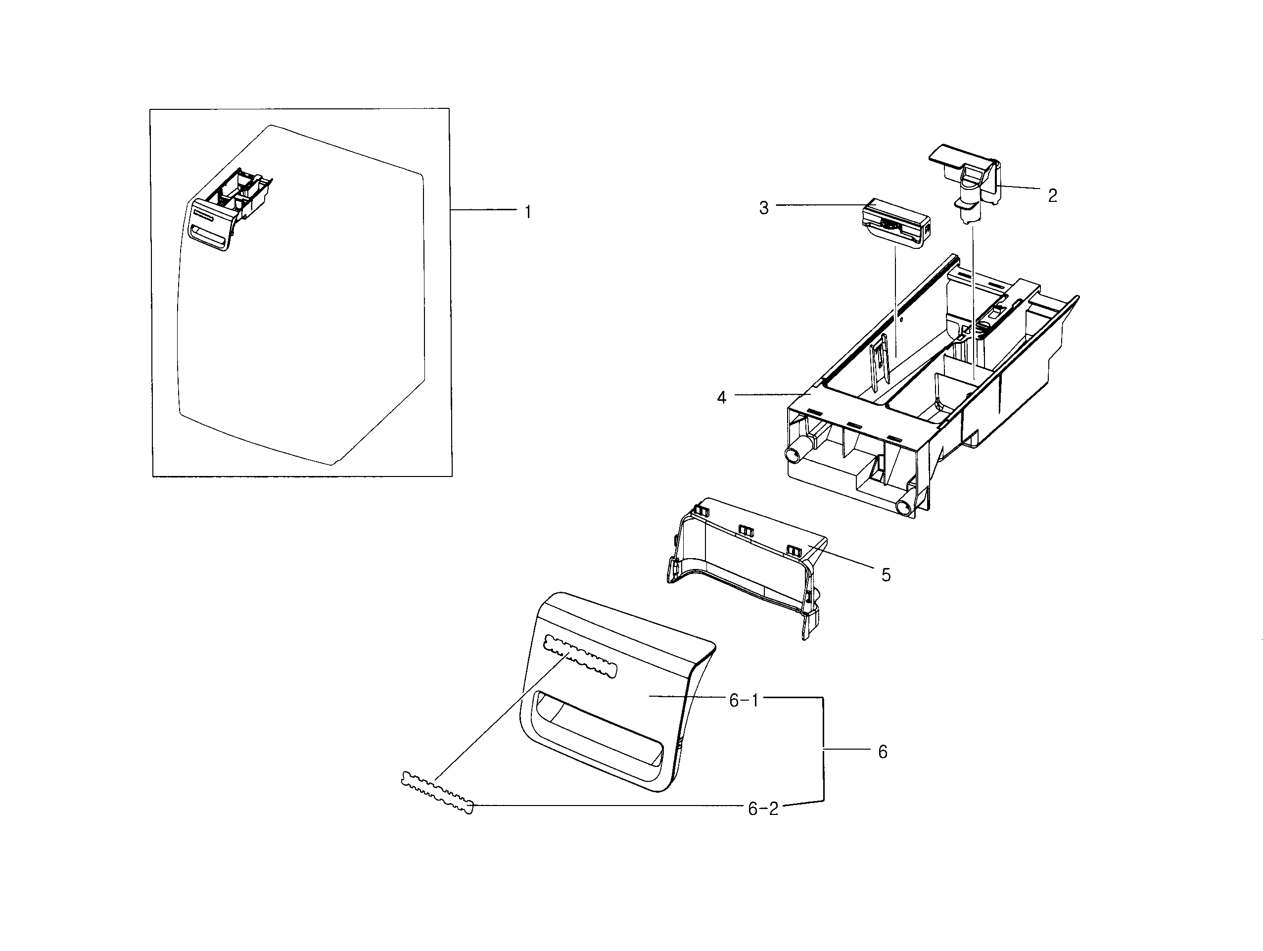 Samsung WF218ANB/XAA-01 drawer diagram