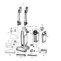 Hoover FH40160 vacuum assy diagram