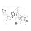 Samsung DV42H5600GP/A3-00 frame & front door diagram