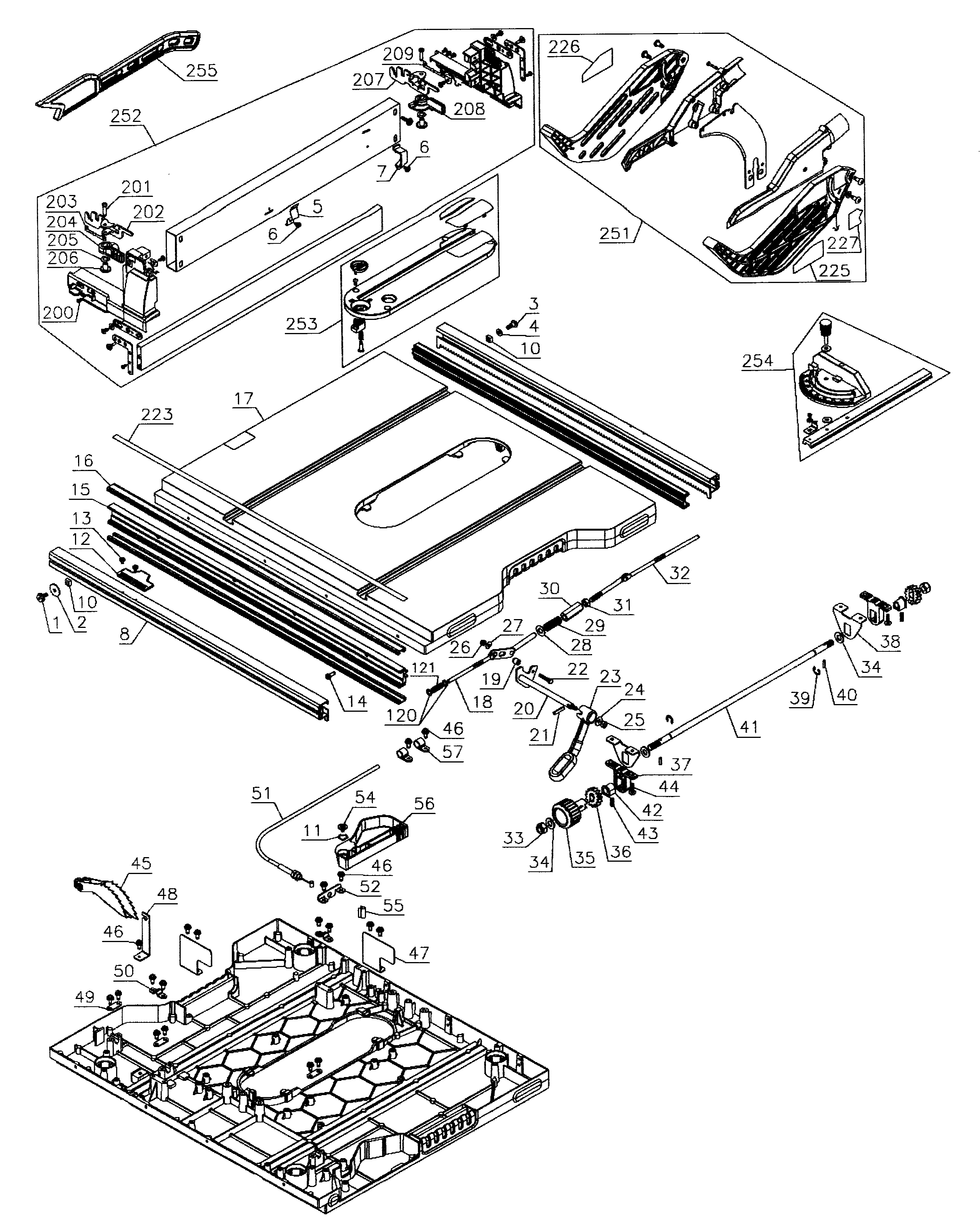 DeWalt DWE7499GD TYPE 2 table diagram