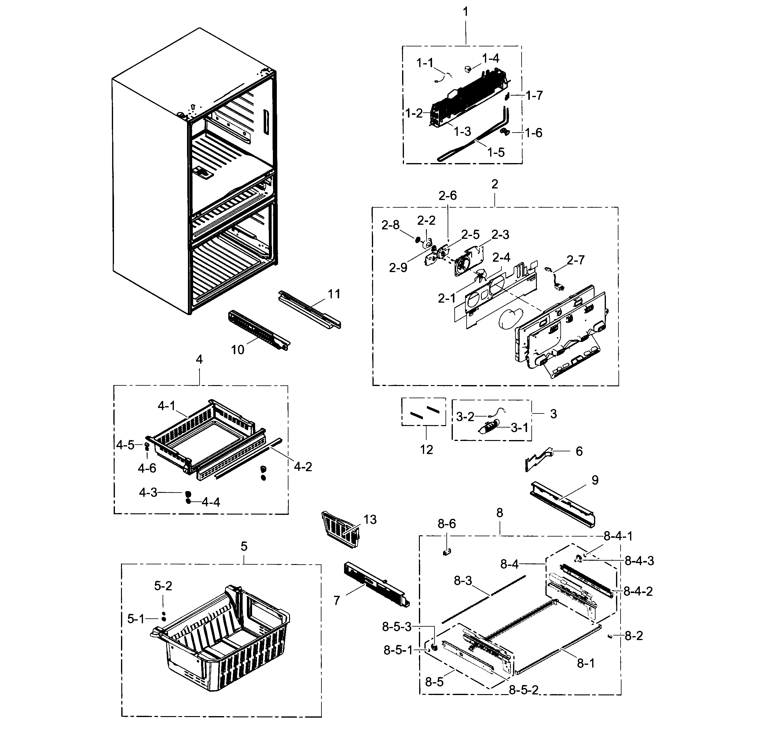 Samsung RF24FSEDBSR/AA-04 freezer diagram