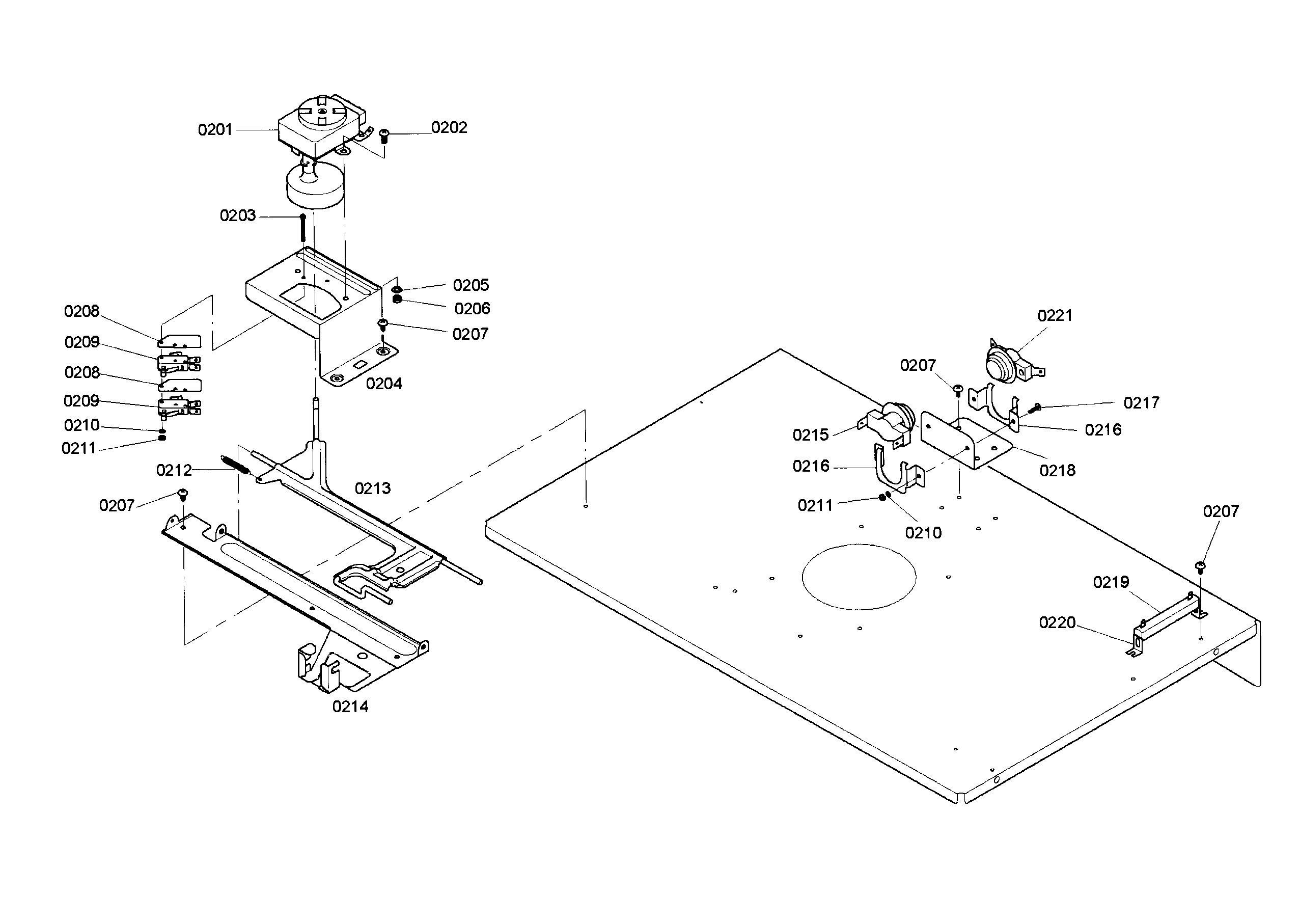 Bosch HBL746AUC/02 latch assy diagram