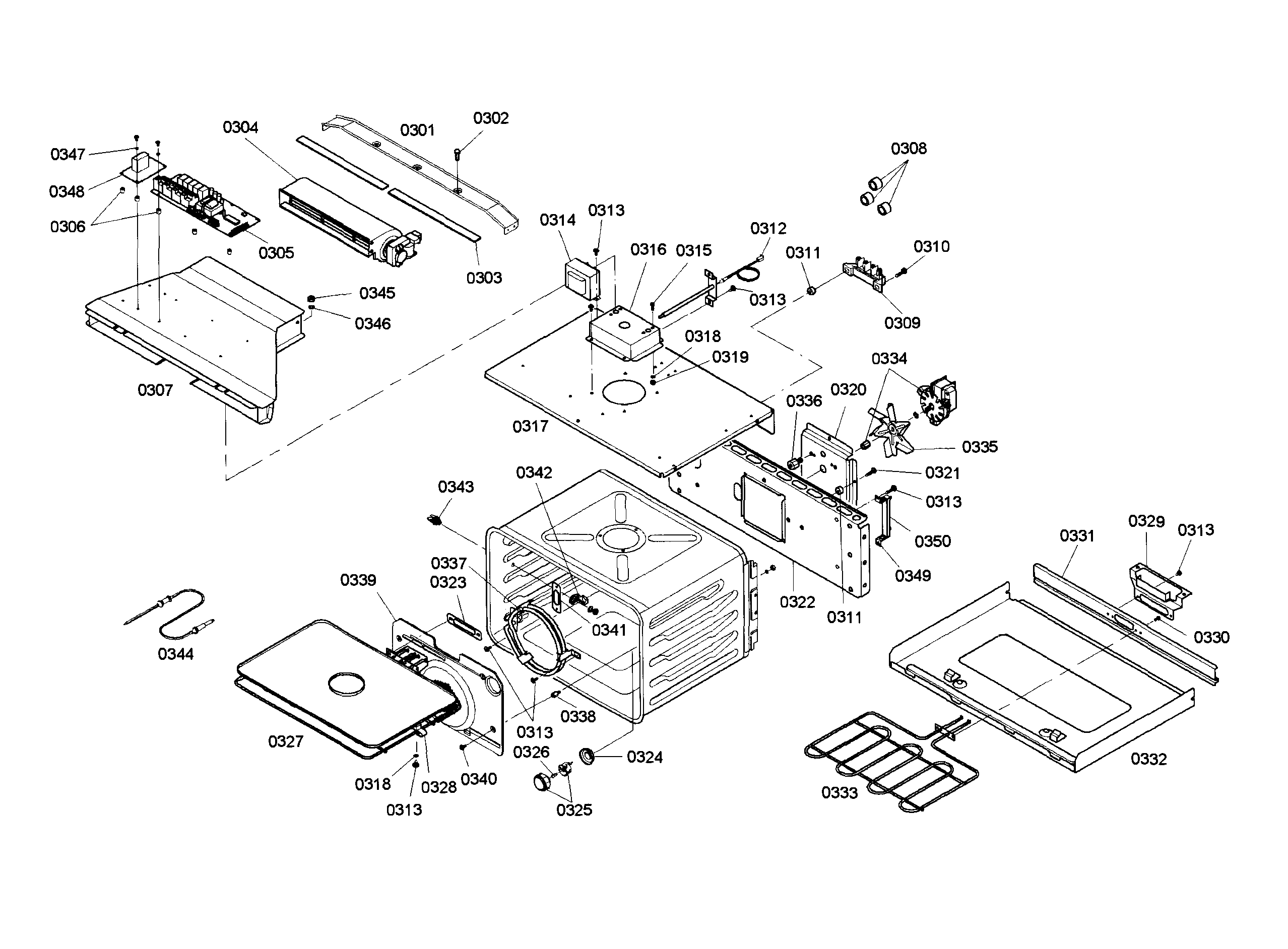 Bosch HBL746AUC/02 cavity diagram