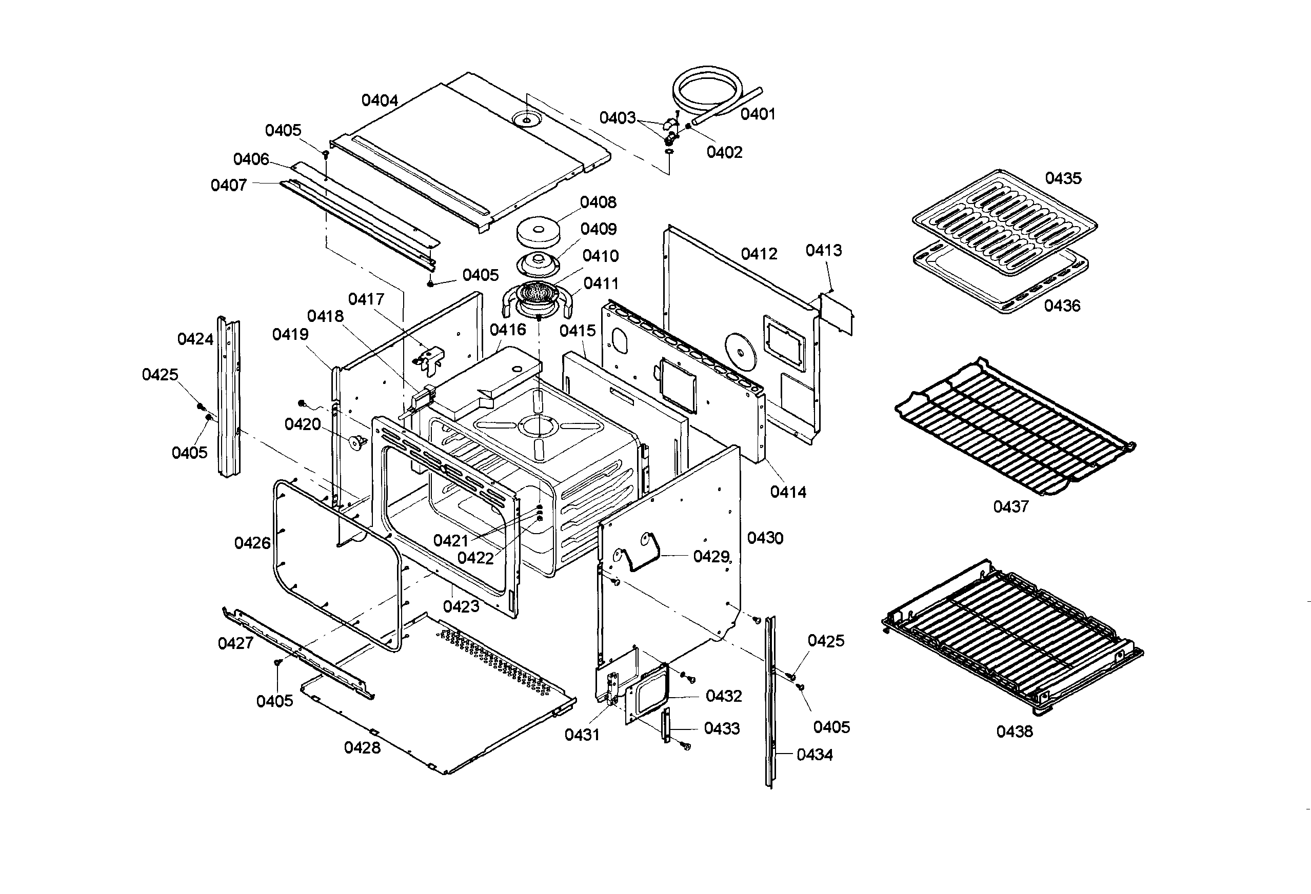 Bosch HBL746AUC/02 frame diagram