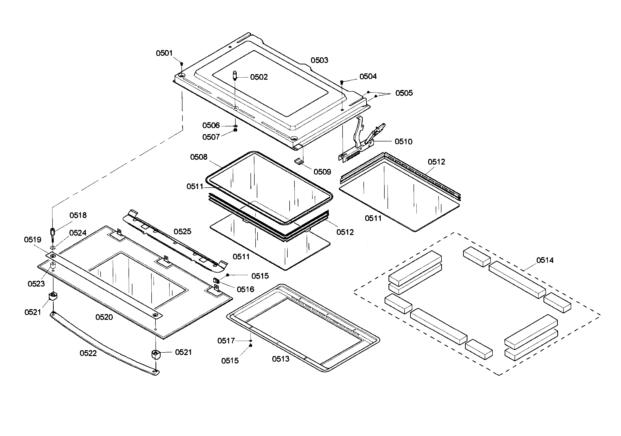 Bosch HBL746AUC/02 door diagram