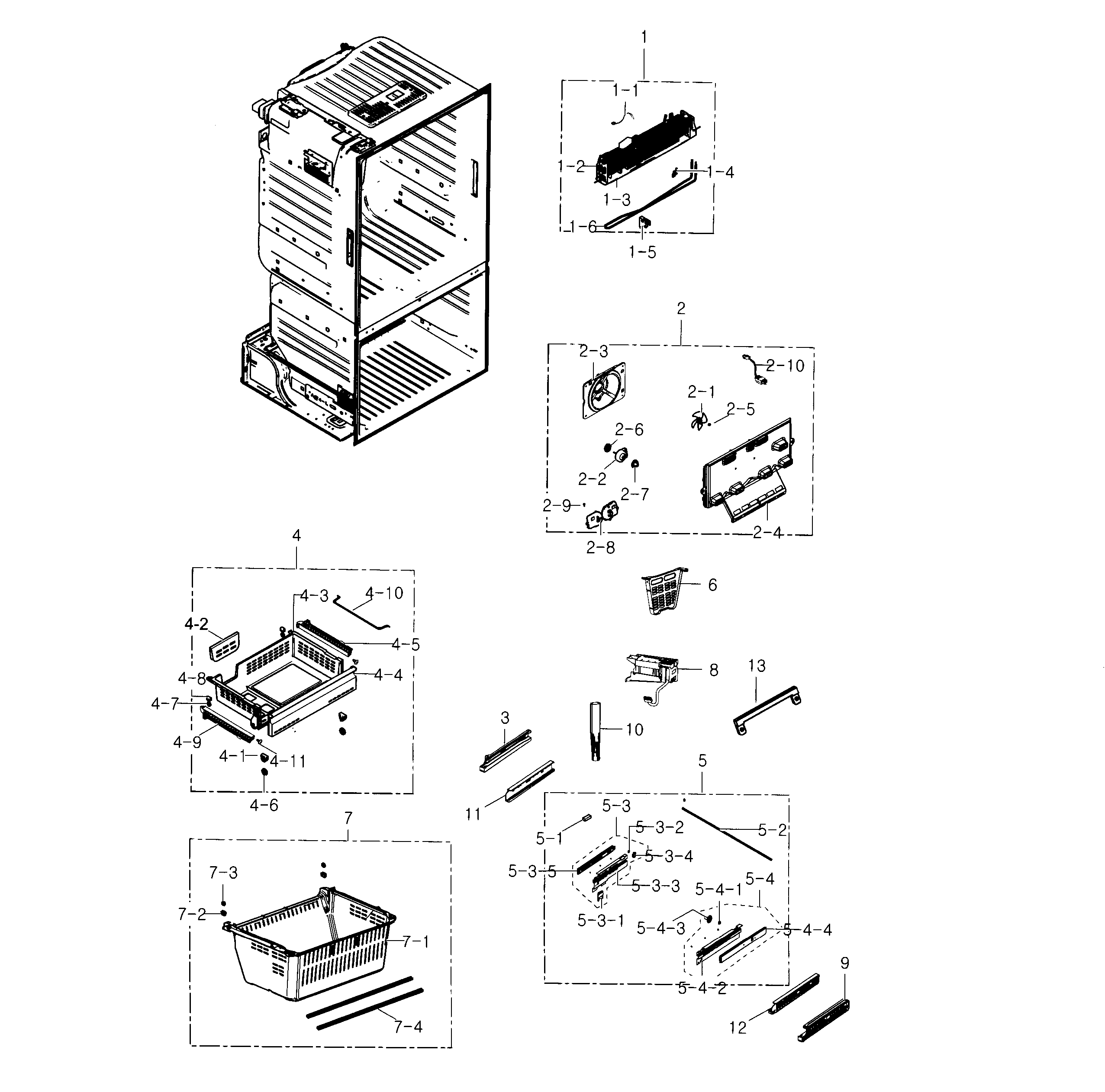Samsung RF23HCEDBSR/AA-05 freezer / icemaker diagram