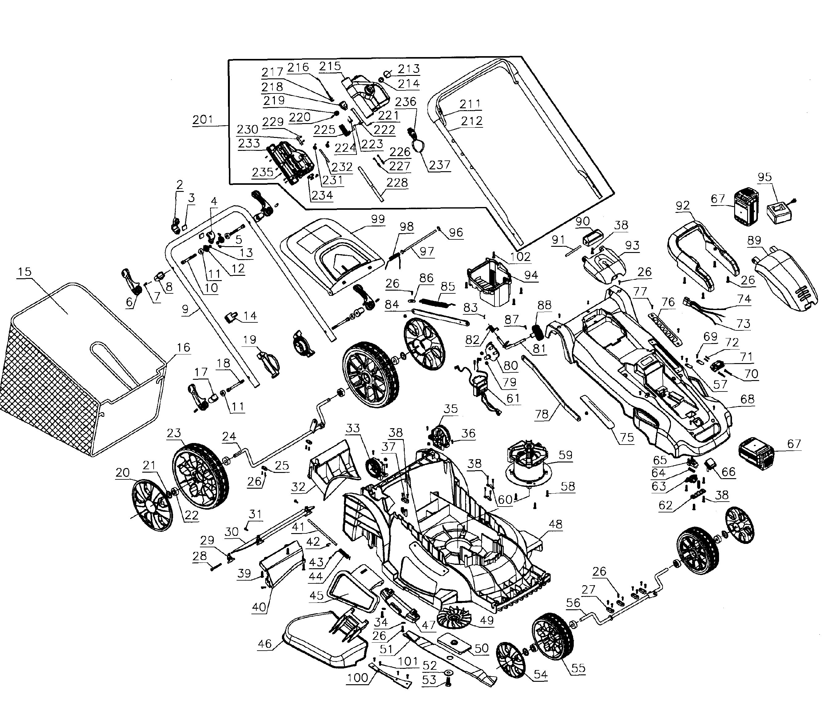Craftsman 90098820 lawn mower diagram