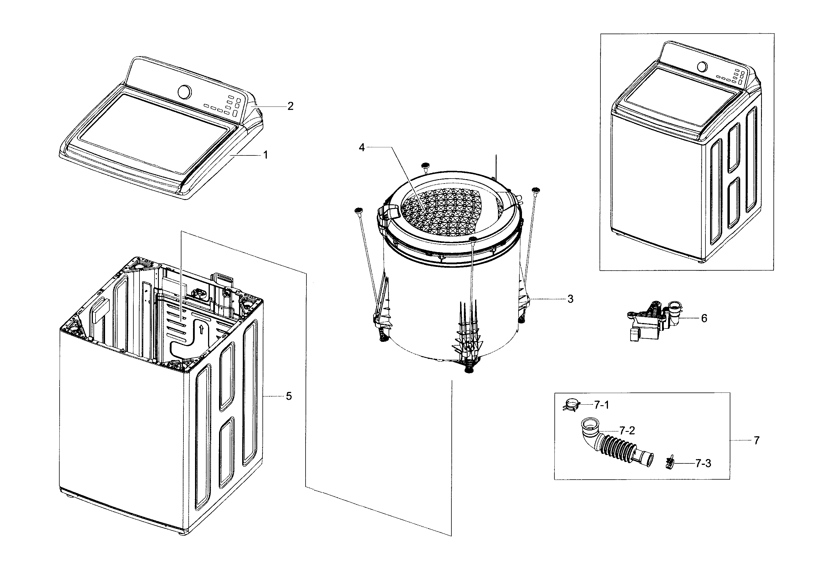 Samsung WA400PJHDWR/AA-03 main assy diagram