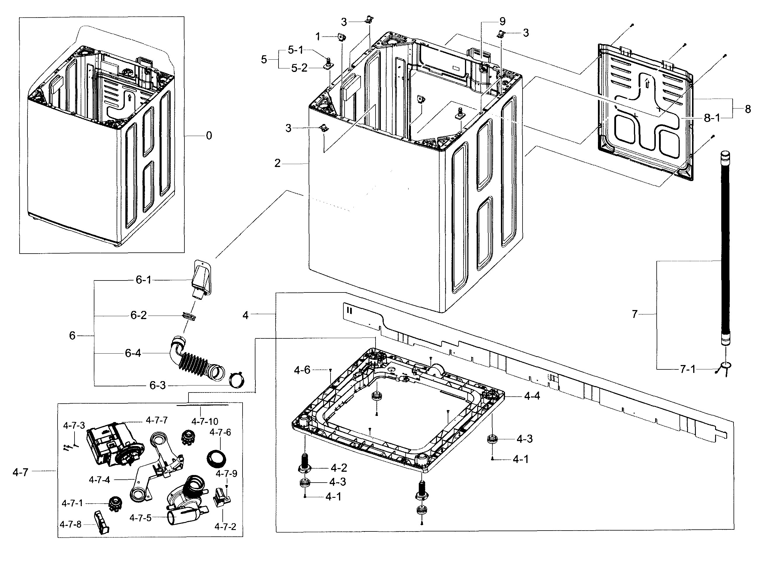 Samsung WA400PJHDWR/AA-03 frame diagram