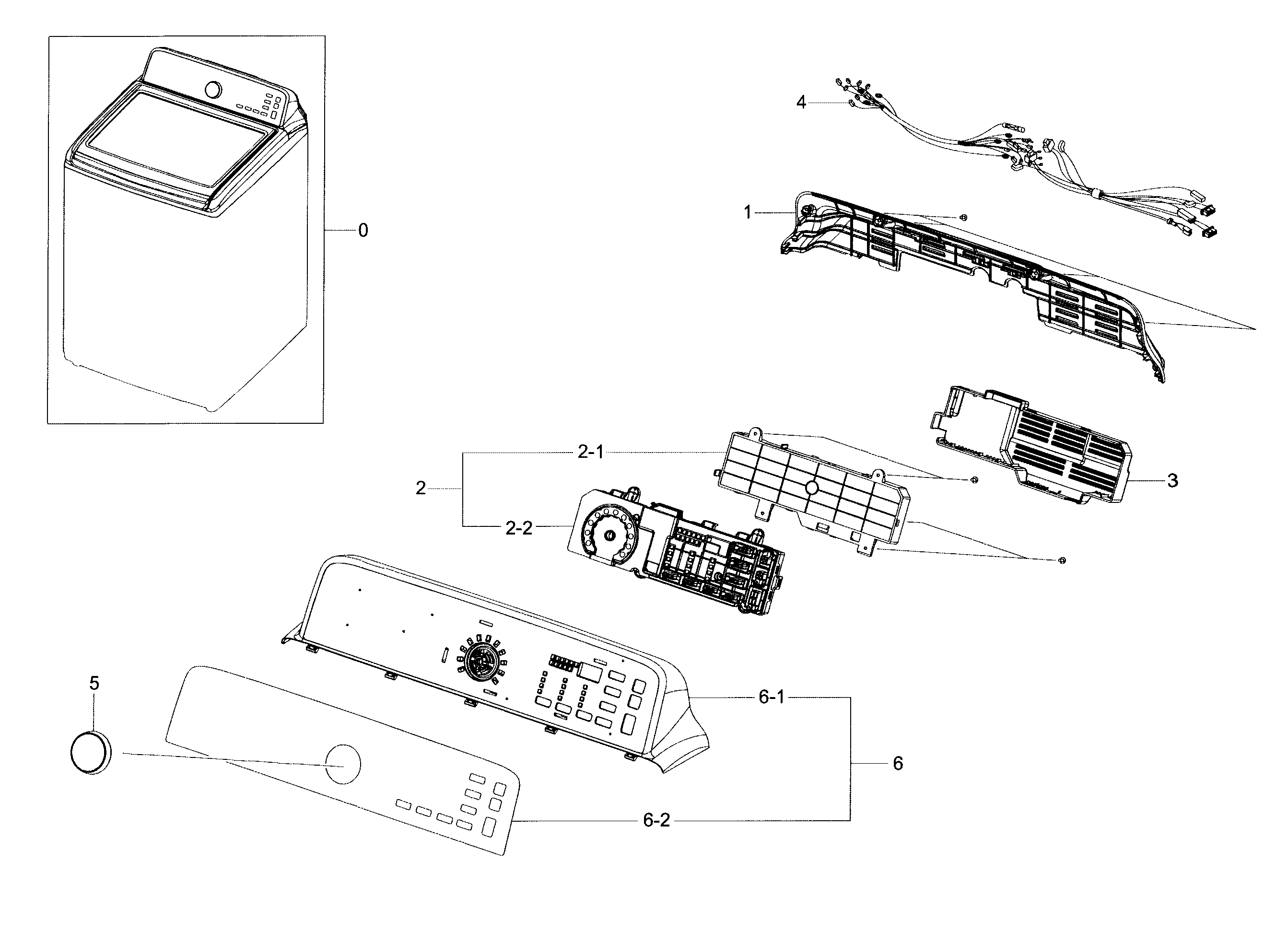 Samsung WA400PJHDWR/AA-04 control panel diagram