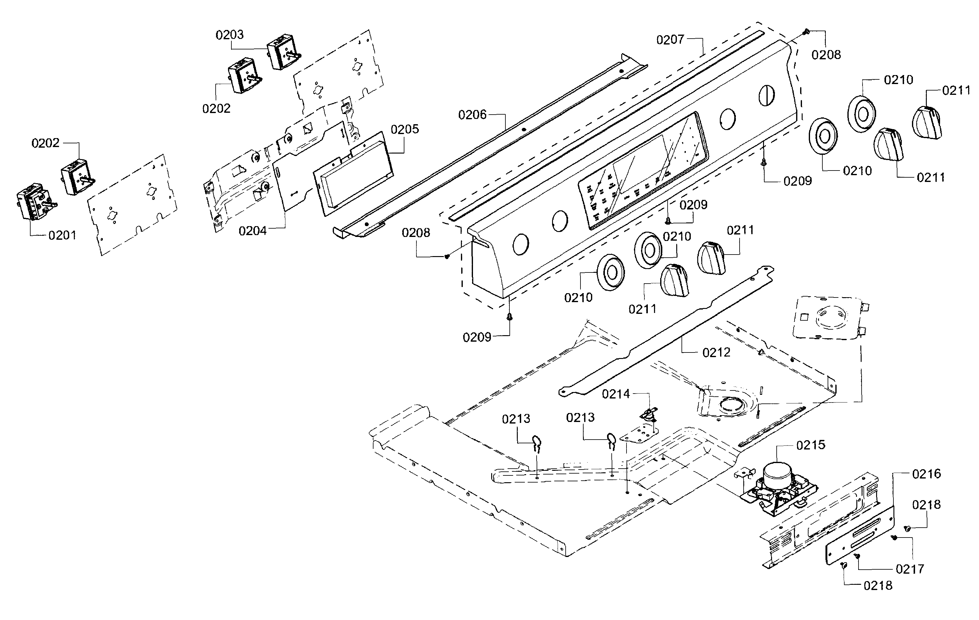 Bosch HEIP054U/02 control panel diagram