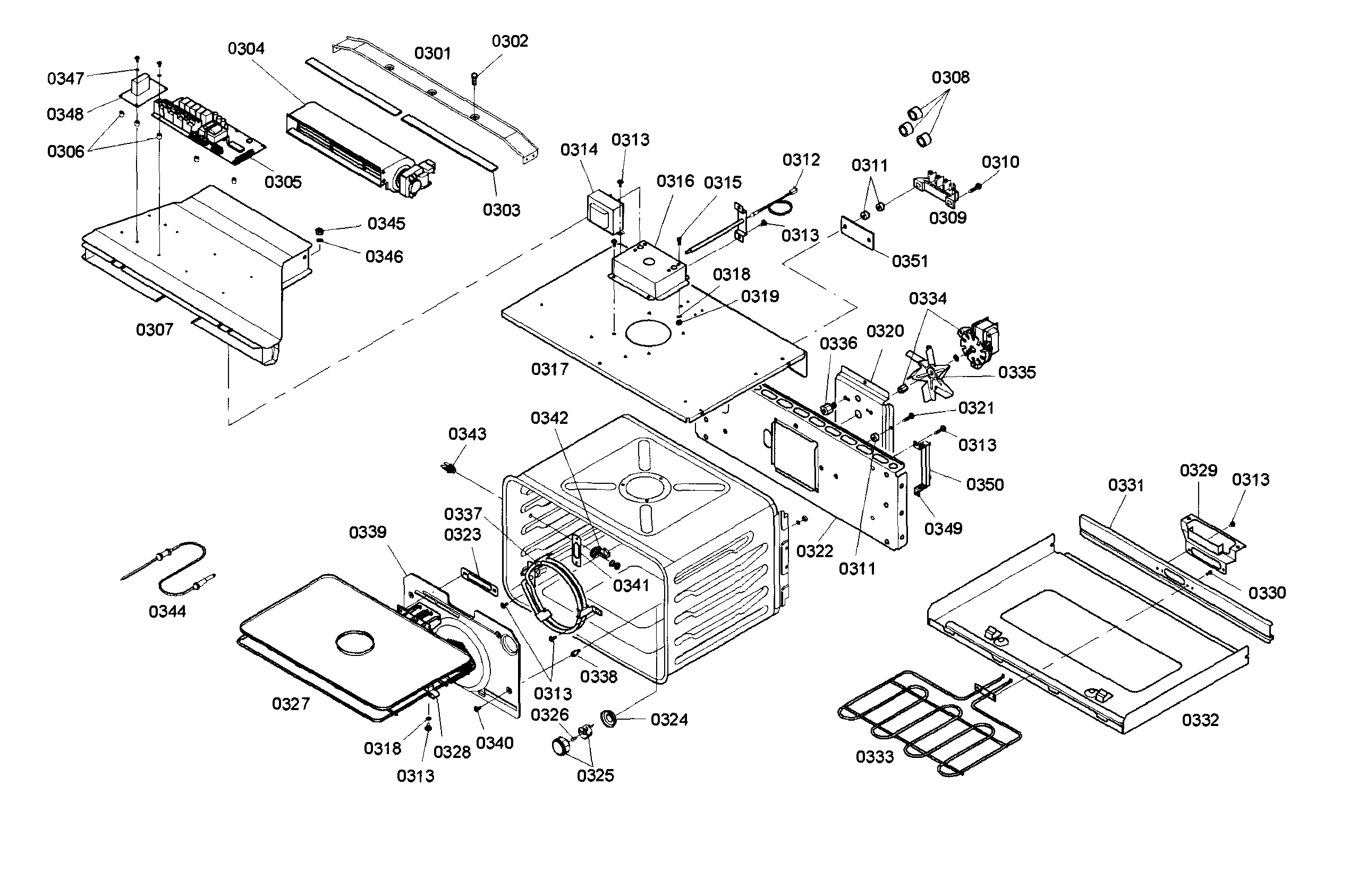 Bosch HBL752AUC/02 cavity diagram