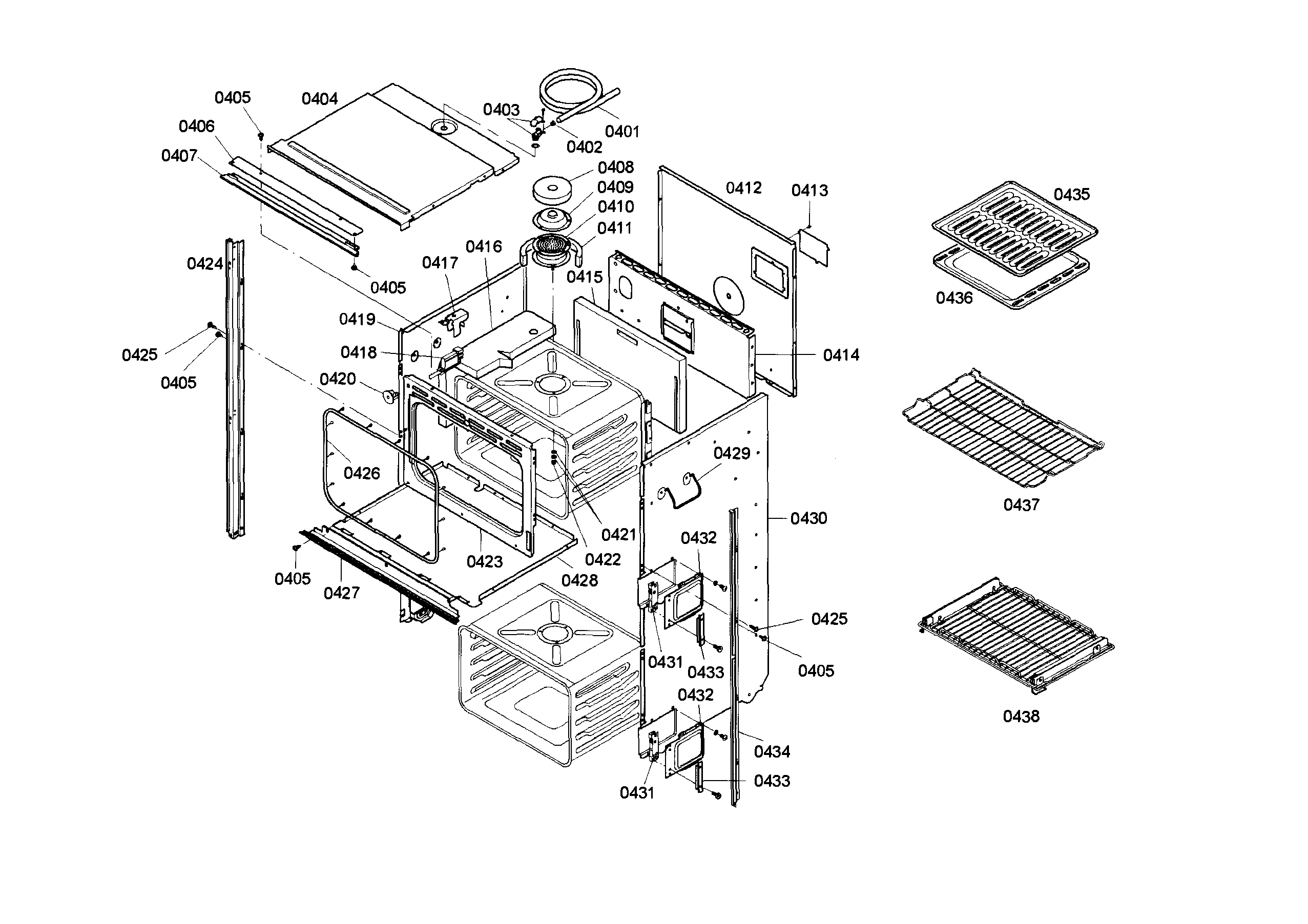 Bosch HBL752AUC/02 frame diagram