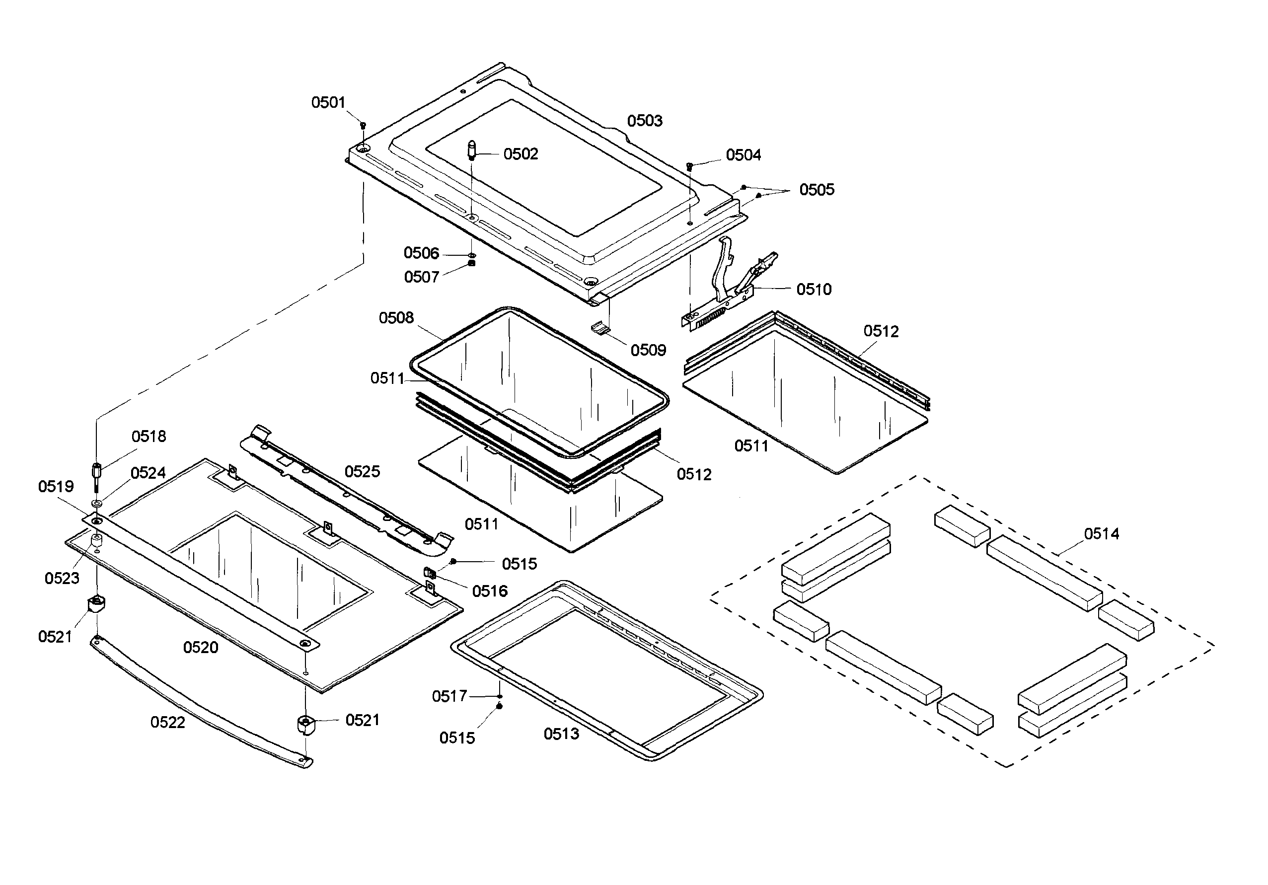 Bosch HBL752AUC/02 door diagram
