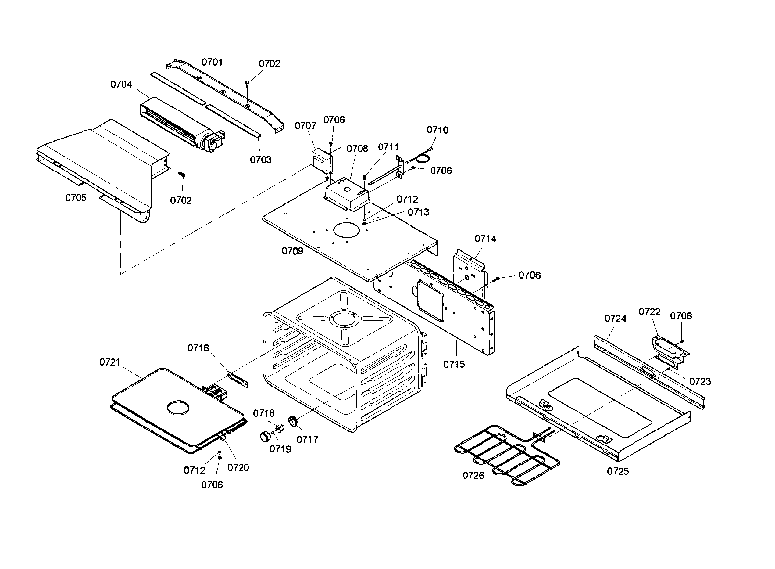 Bosch HBL752AUC/02 cavity diagram