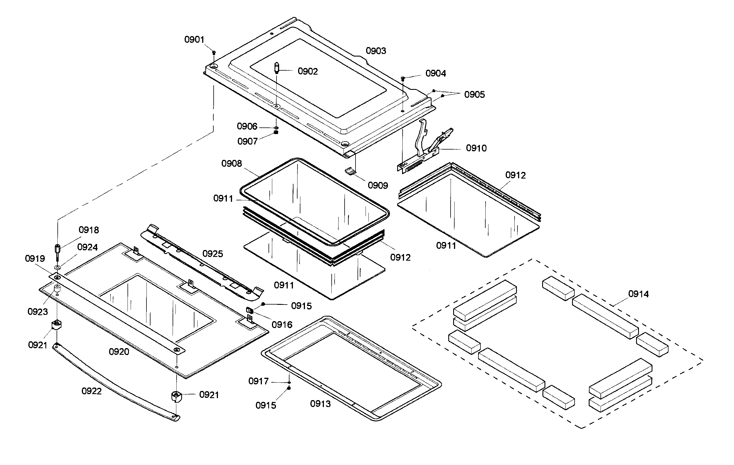 Bosch HBL752AUC/02 door diagram