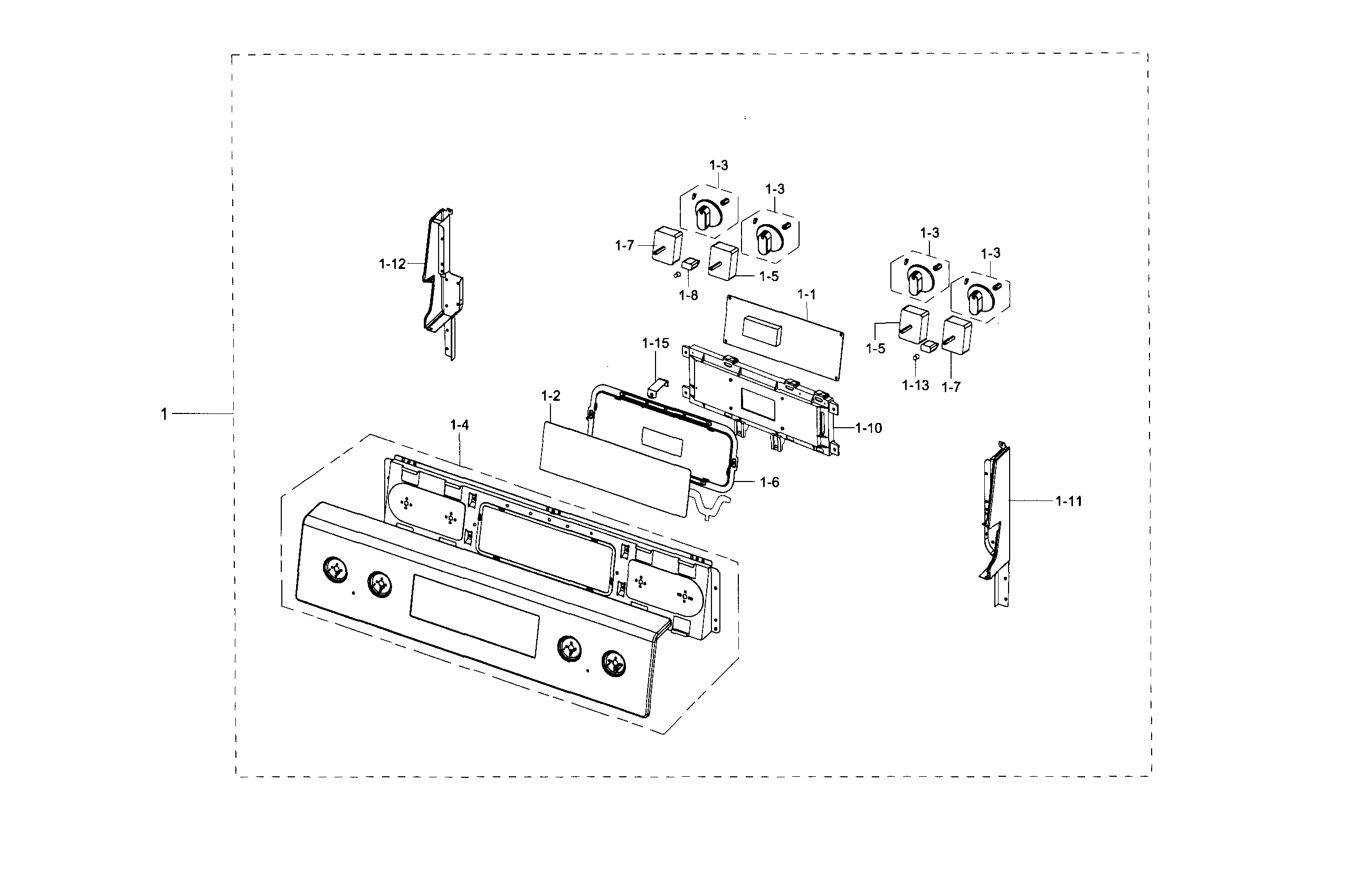 Samsung NE595R0ABBB/AA-01 control panel diagram